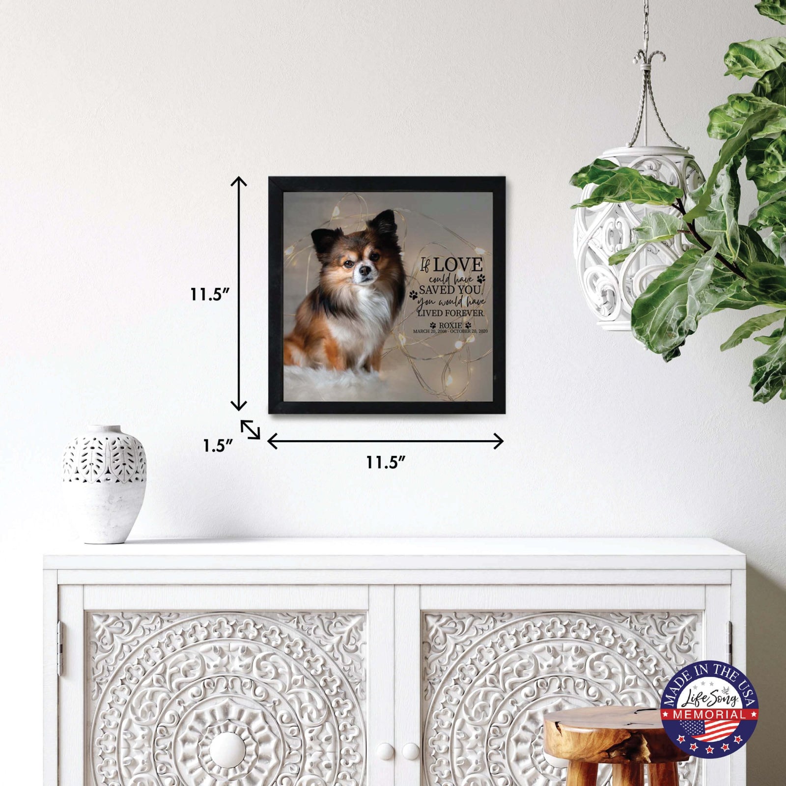 Custom Pet Memorial Framed Shadow Box Wall Décor for the Loss of Beloved Pet - If Love Could Have - LifeSong Milestones