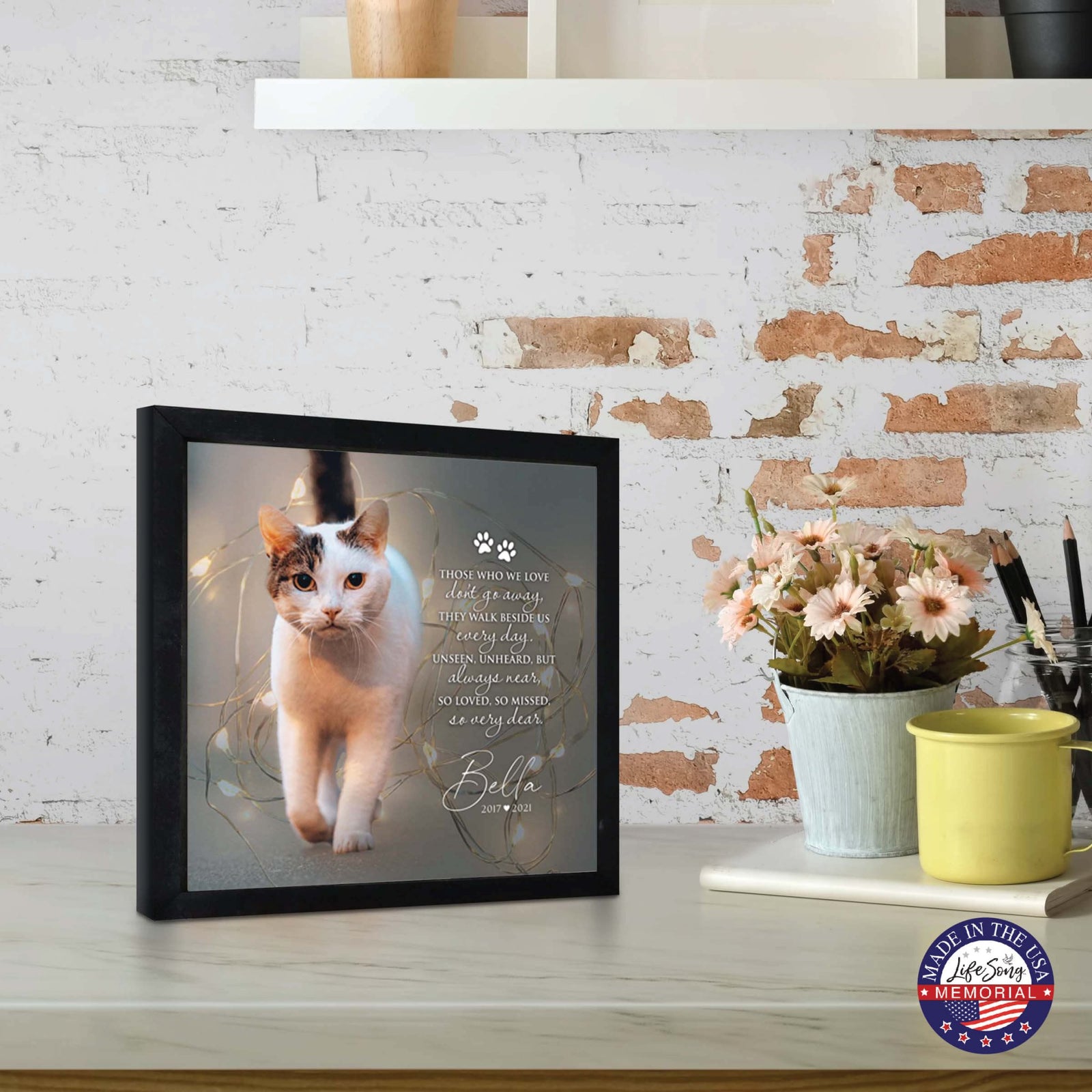Custom Pet Memorial Framed Shadow Box Wall Décor for the Loss of Beloved Pet - Those Who We Love - LifeSong Milestones