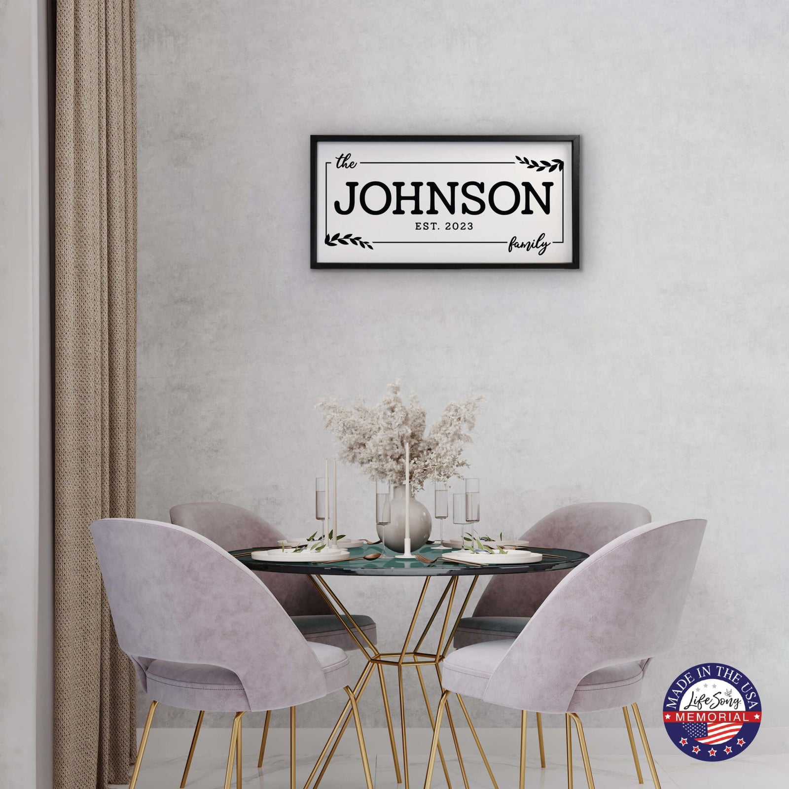 Custom Printed Family Wall Hanging Framed Shadow Box For Home Décor Ideas - Johnson Family - LifeSong Milestones