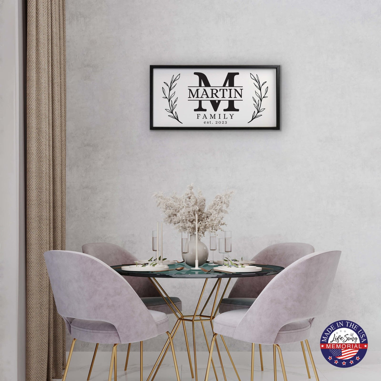 Custom Printed Family Wall Hanging Framed Shadow Box For Home Décor Ideas - Martin Family - LifeSong Milestones