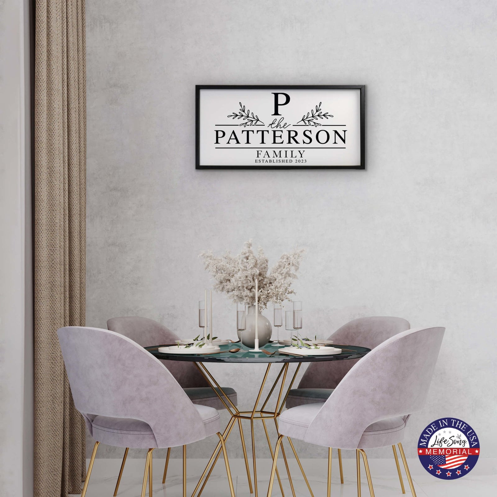 Custom Printed Family Wall Hanging Framed Shadow Box For Home Décor Ideas - Patterson Family - LifeSong Milestones