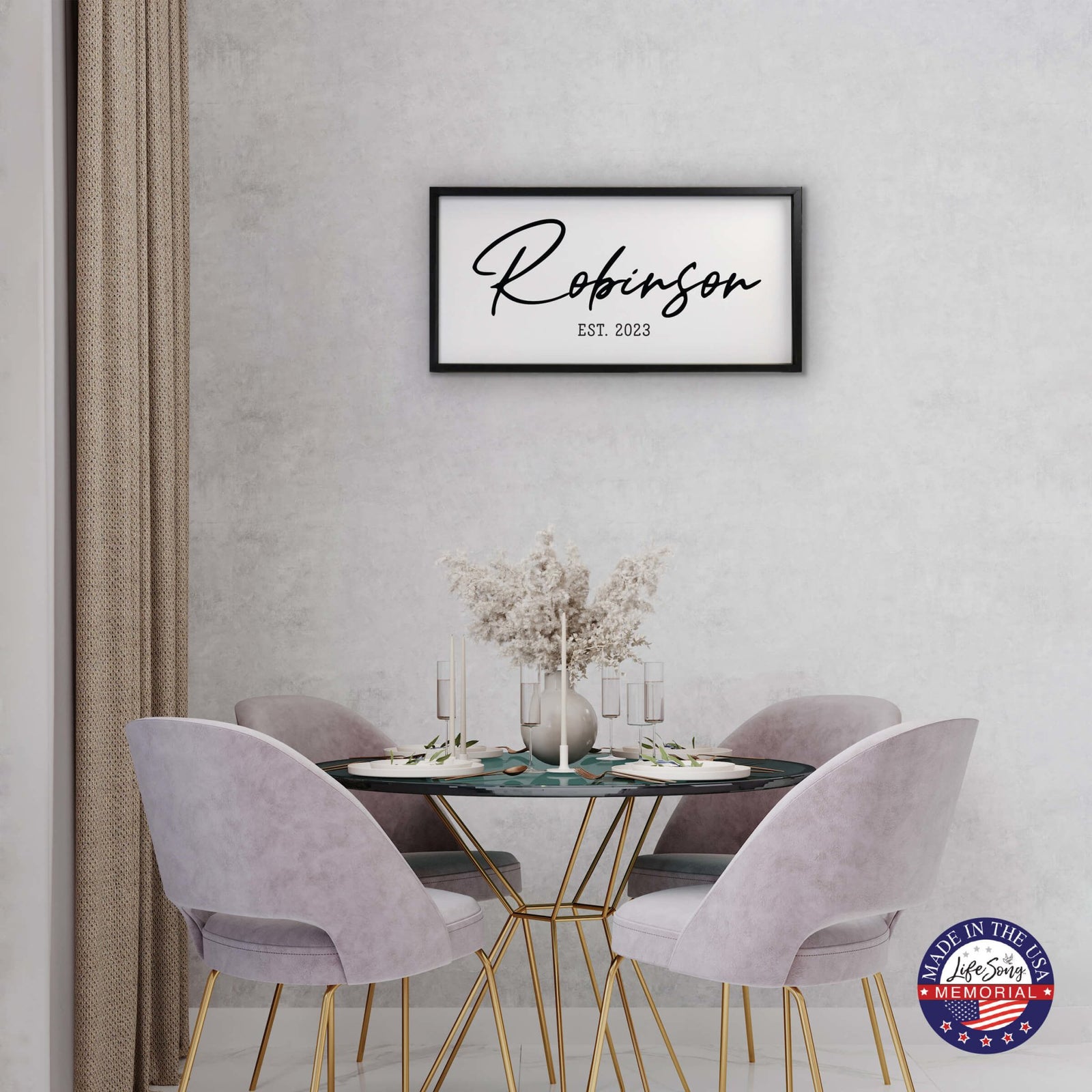 Custom Printed Family Wall Hanging Framed Shadow Box For Home Décor Ideas - Robinson Family - LifeSong Milestones