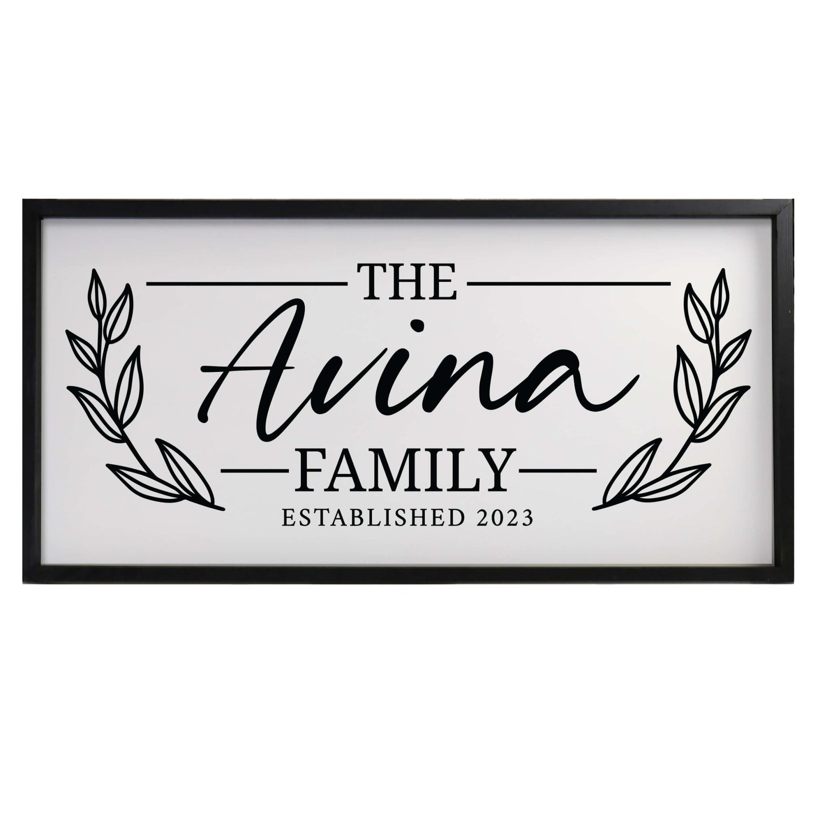 Custom Printed Family Wall Hanging Framed Shadow Box For Home Décor Ideas - The Avina Family - LifeSong Milestones