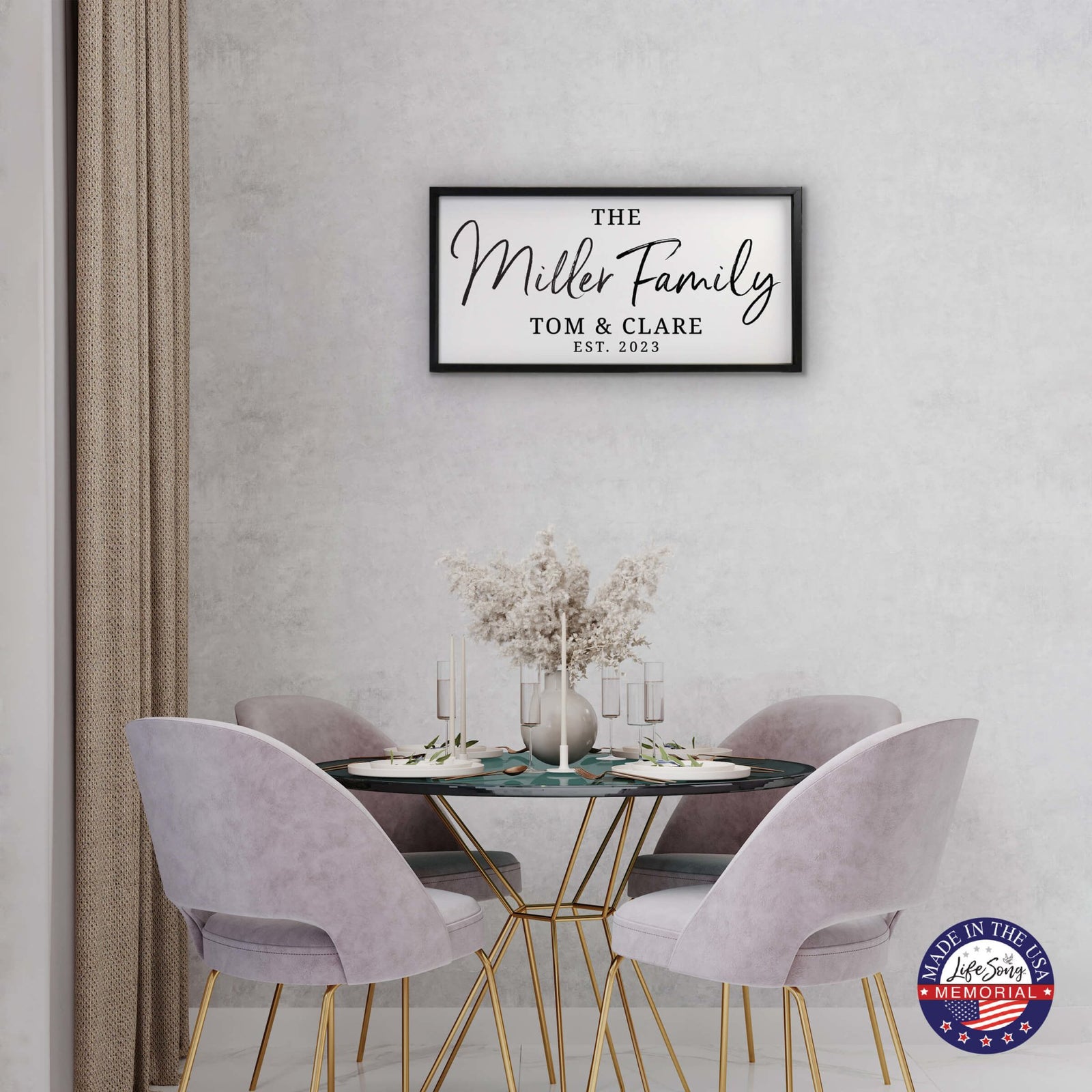 Custom Printed Family Wall Hanging Framed Shadow Box For Home Décor Ideas - The Miller Family - LifeSong Milestones