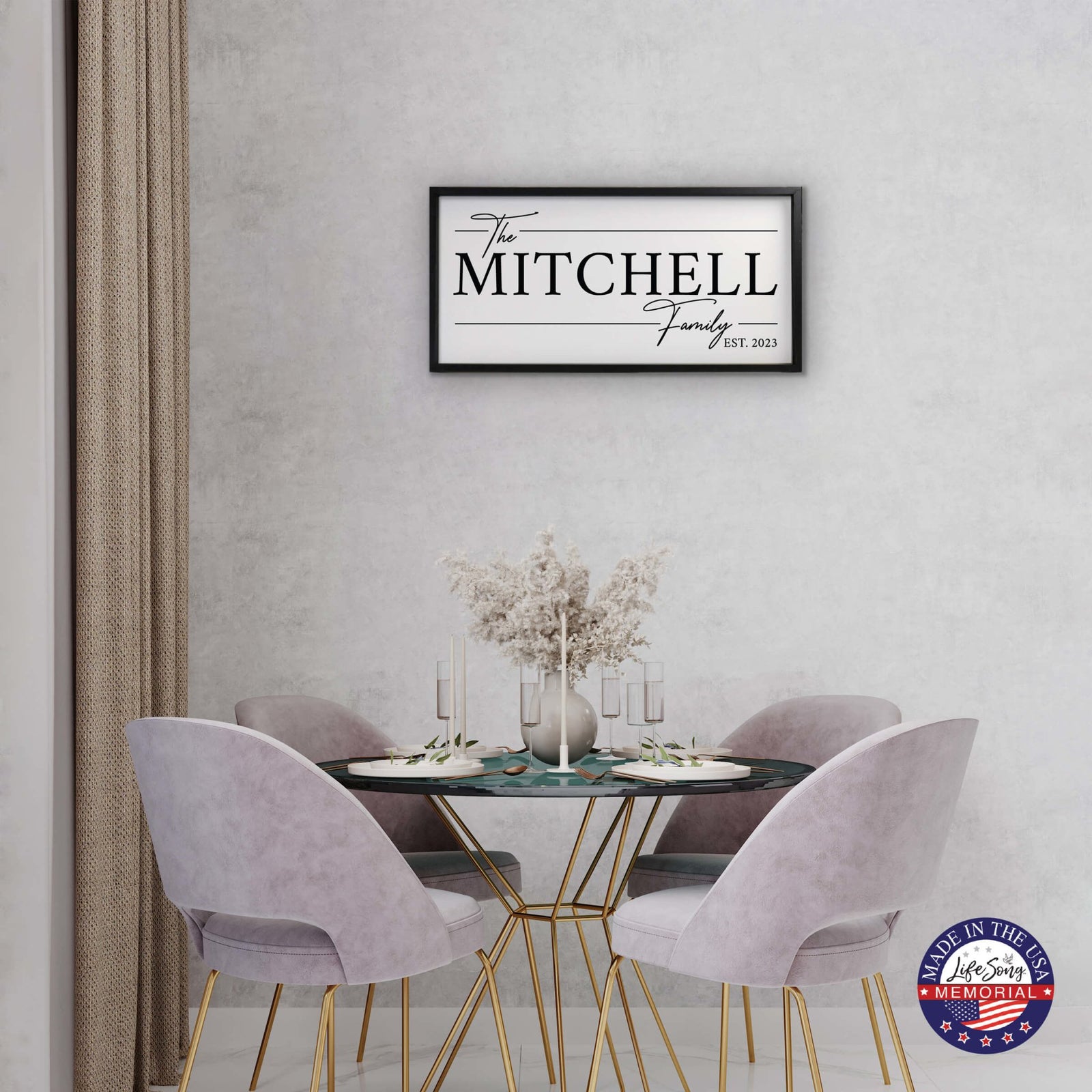 Custom Printed Family Wall Hanging Framed Shadow Box For Home Décor Ideas - The Mitchell Family - LifeSong Milestones