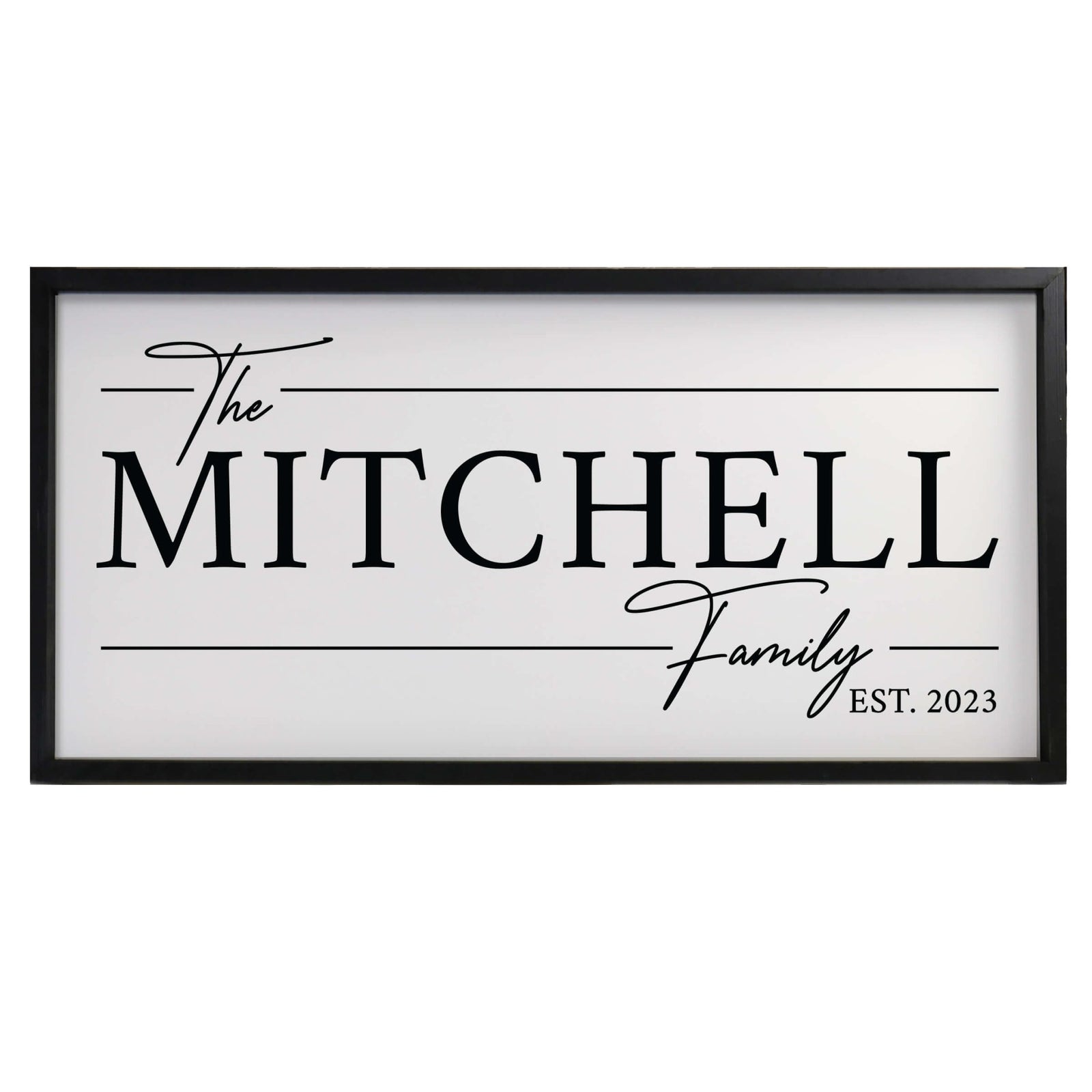 Custom Printed Family Wall Hanging Framed Shadow Box For Home Décor Ideas - The Mitchell Family - LifeSong Milestones