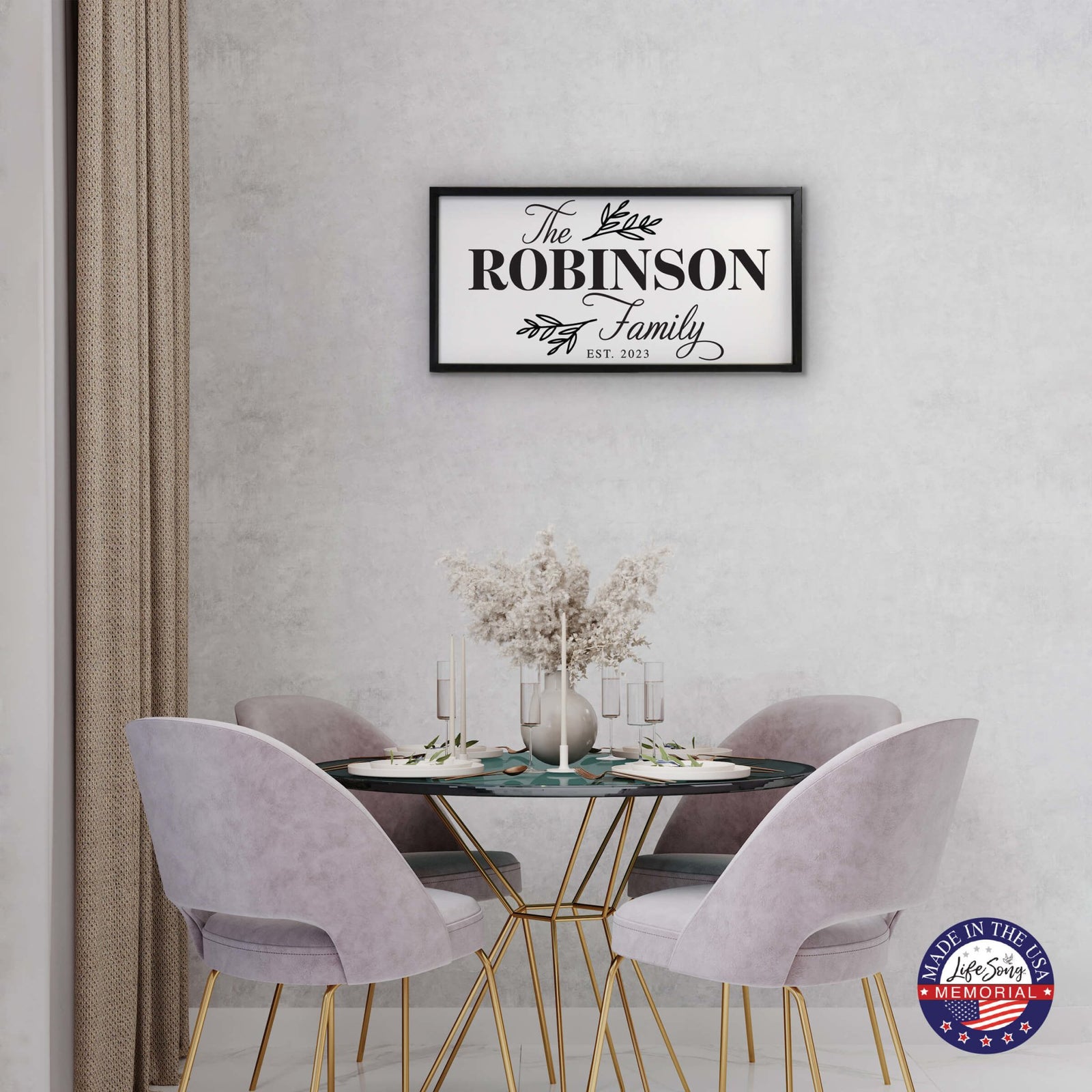 Custom Printed Family Wall Hanging Framed Shadow Box For Home Décor Ideas - The Robinson Family - LifeSong Milestones