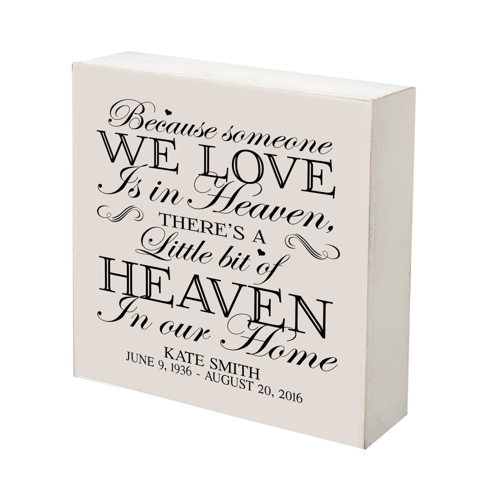 Custom Shadow Box 10x10 Someone We Love Wooden Remembrance - LifeSong Milestones