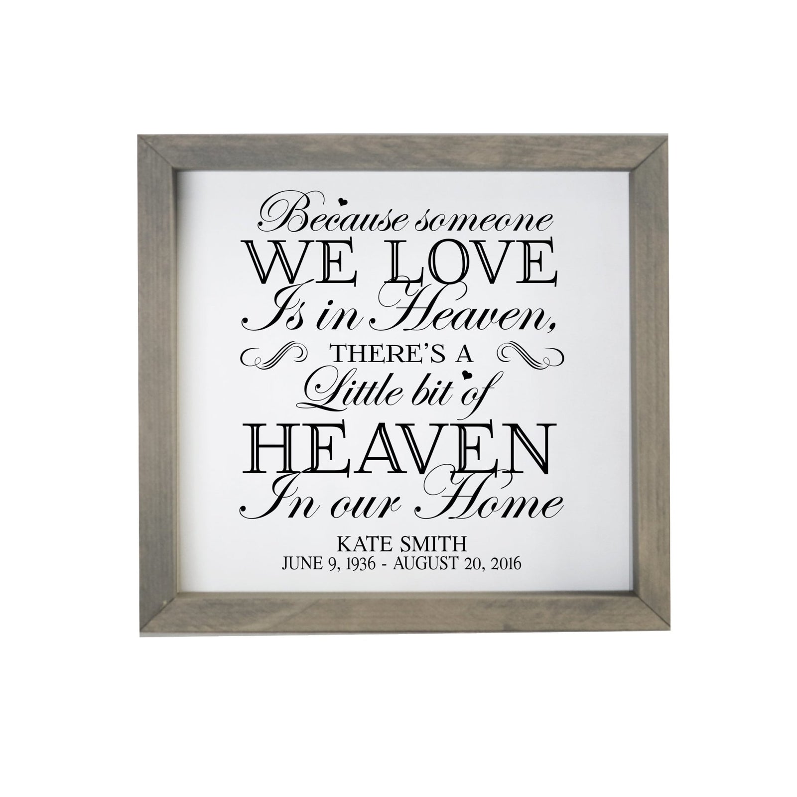 Custom Shadow Box 11x11x2 Someone We Love Wooden Remembrance - LifeSong Milestones