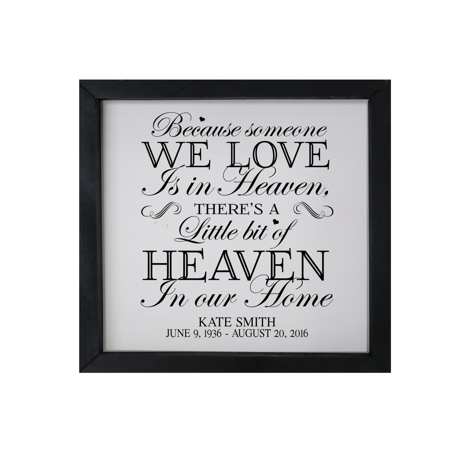 Custom Shadow Box 11x11x2 Someone We Love Wooden Remembrance - LifeSong Milestones
