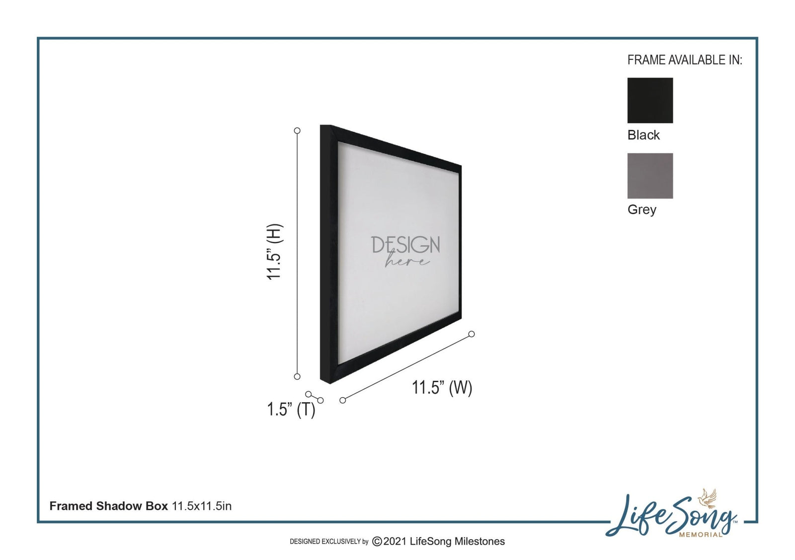 Custom Shadow Box 11x11x2 Those Who We Love Wooden Remembrance - LifeSong Milestones