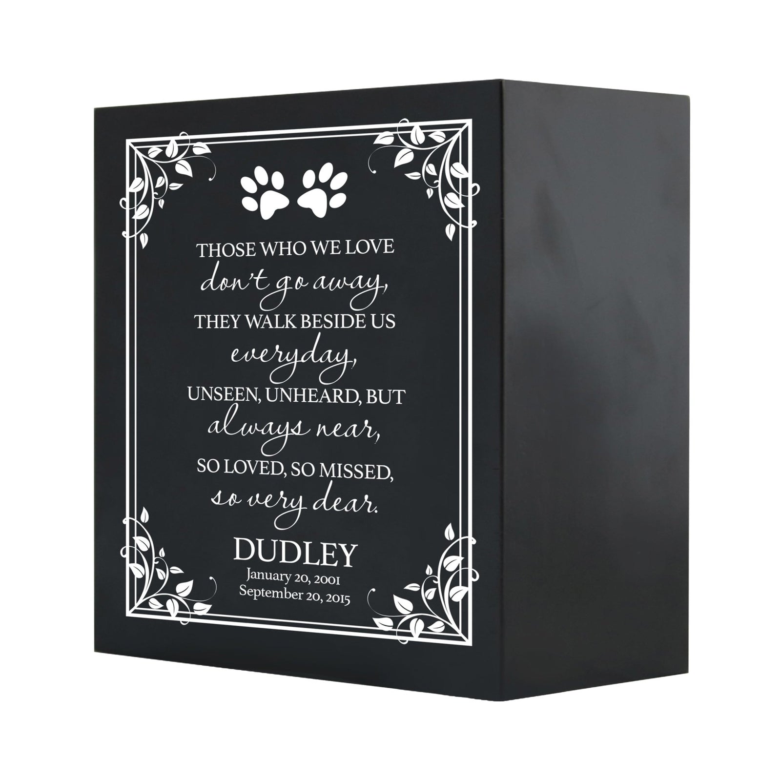 Custom Shadow Box 6x6 Those Who We Love Wooden Pet Remembrance - LifeSong Milestones