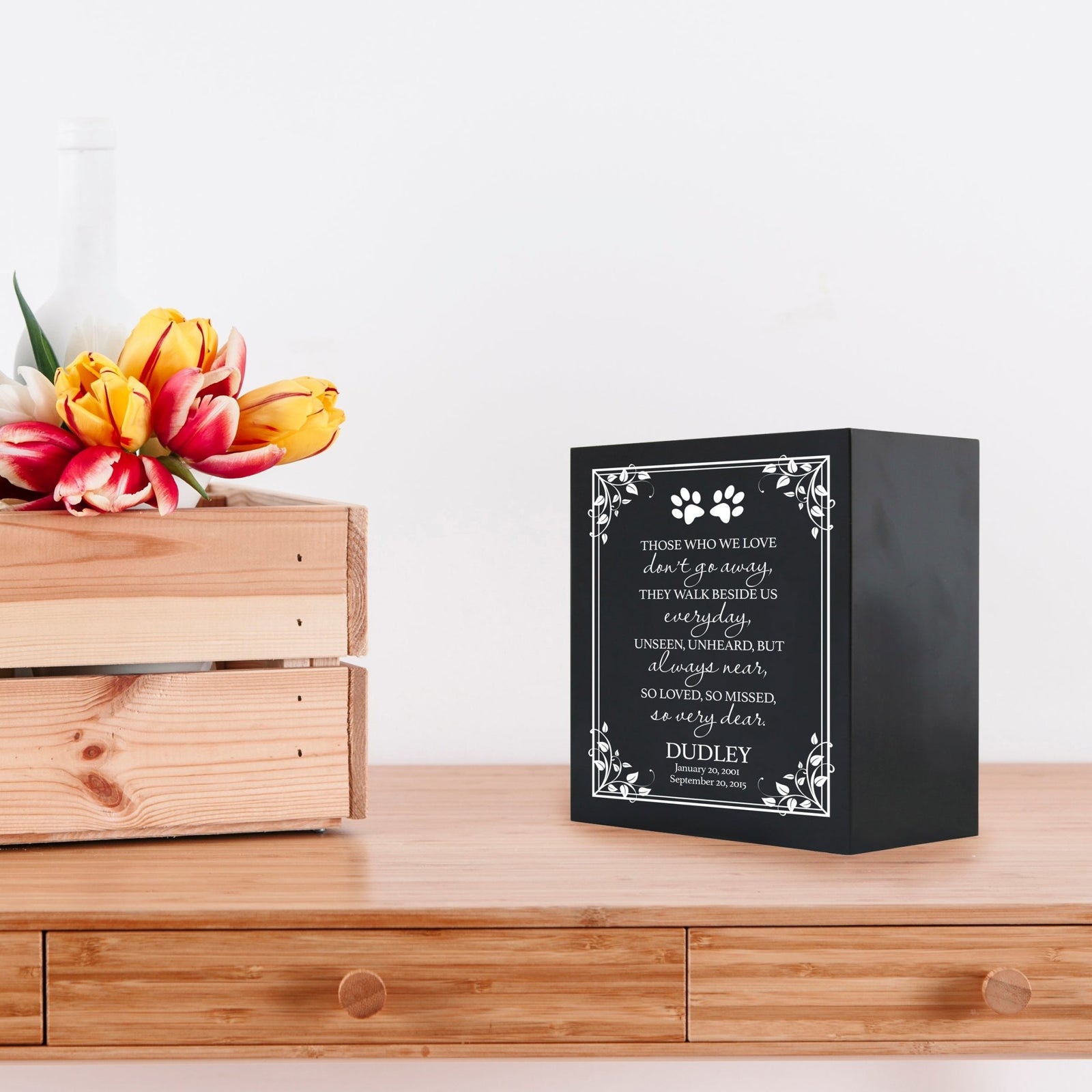 Custom Shadow Box 6x6 Those Who We Love Wooden Pet Remembrance - LifeSong Milestones