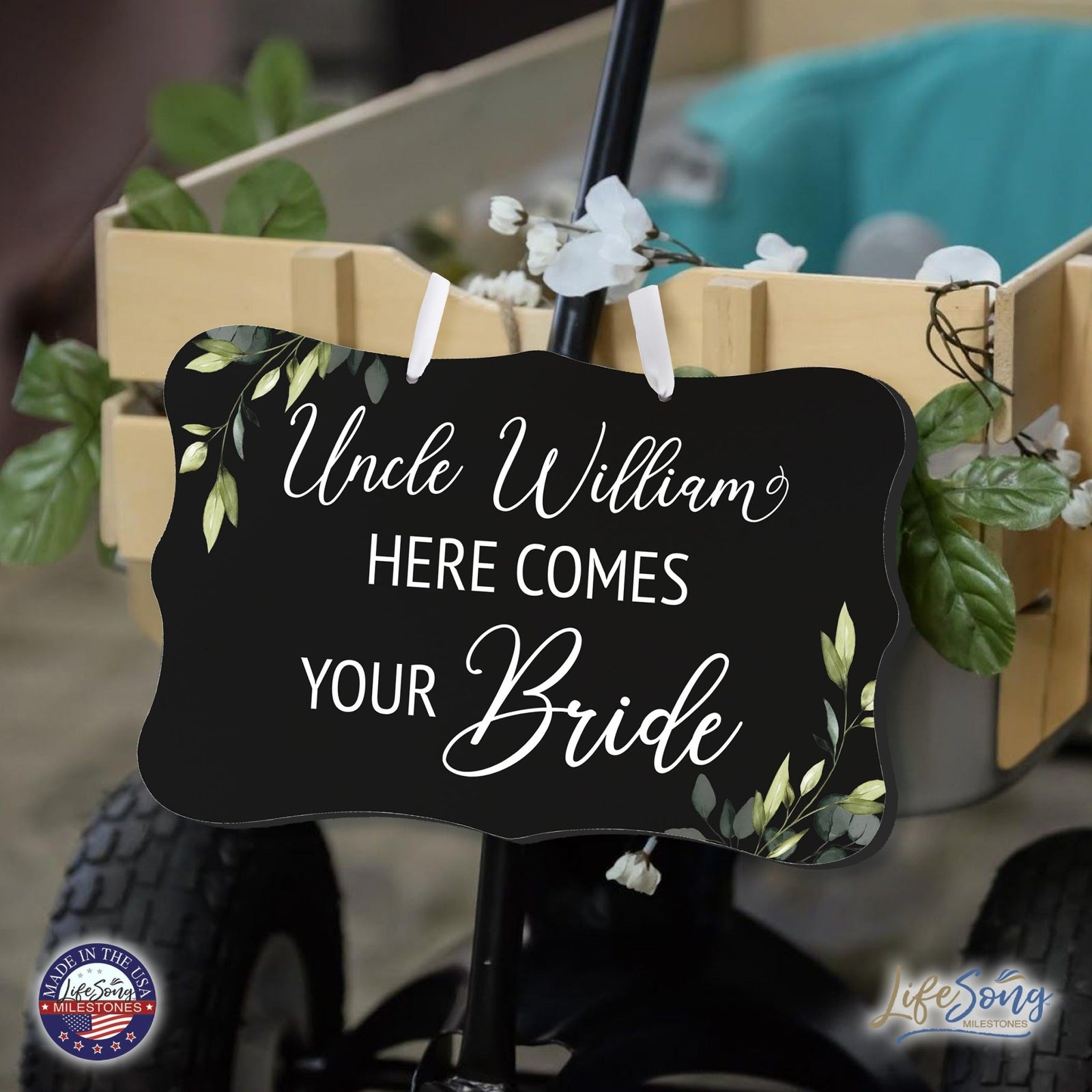 Custom Wall Hanging Signs For Wedding Ceremony, Reception, Bridal Shower 8x12| Here Comes Your Bride - LifeSong Milestones