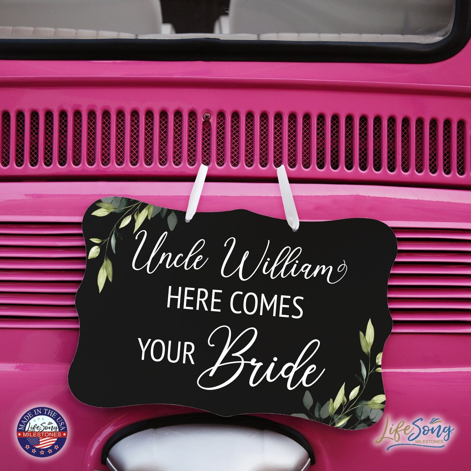 Custom Wall Hanging Signs For Wedding Ceremony, Reception, Bridal Shower 8x12| Here Comes Your Bride - LifeSong Milestones