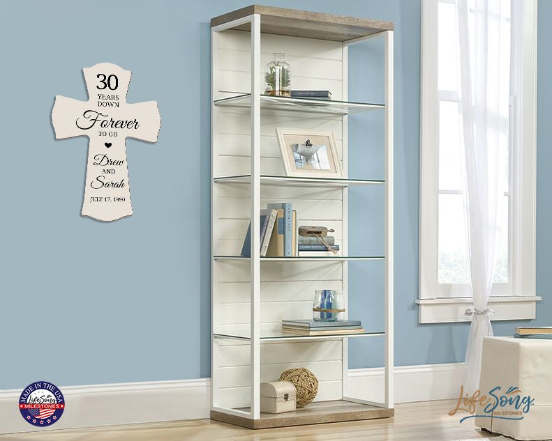 Unique Gifts for Couples - Customized Wall Cross for 30th Wedding Anniversary