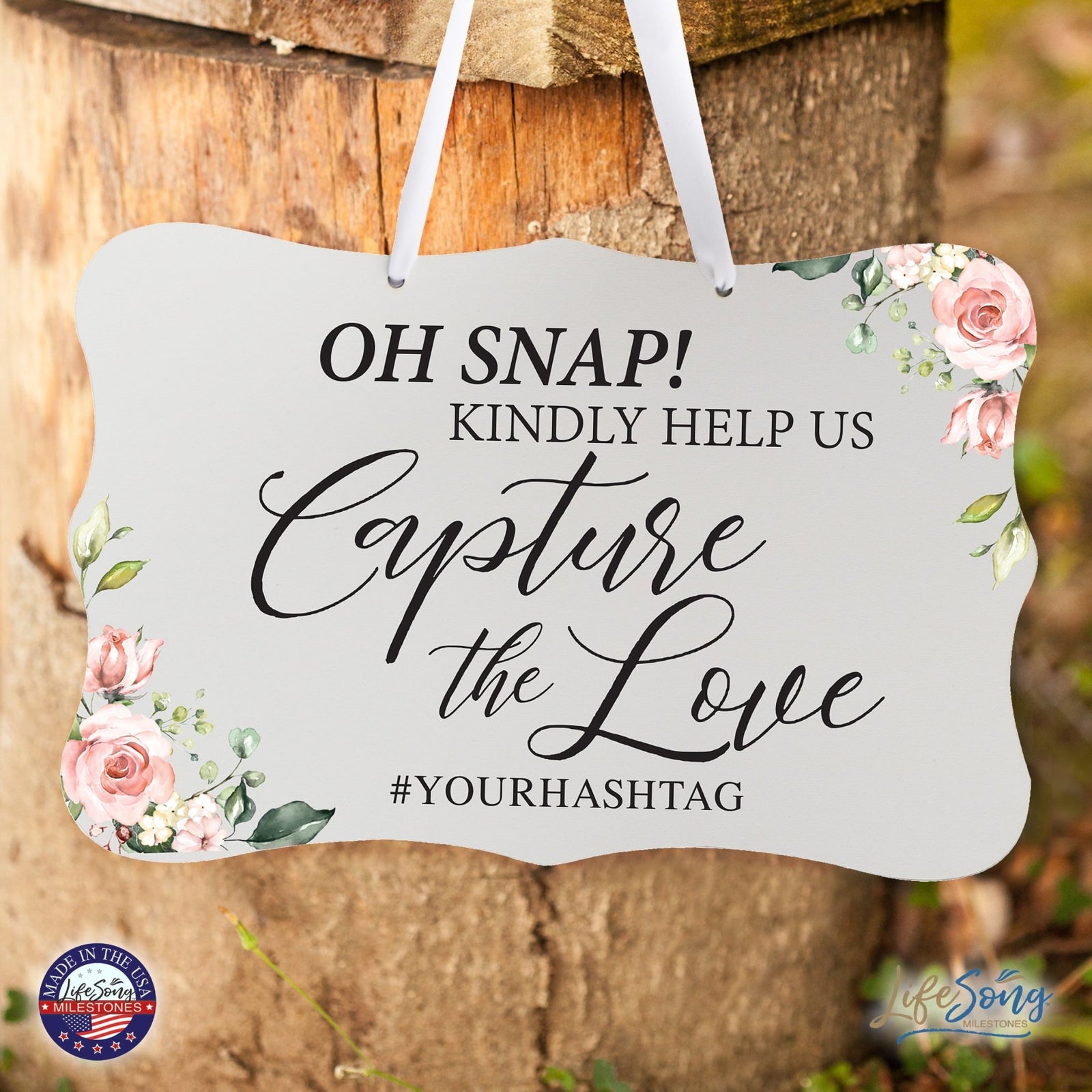 Custom Wedding Wall Hanging Signs For Ceremony And Reception For Couple - Oh, Snap! - LifeSong Milestones