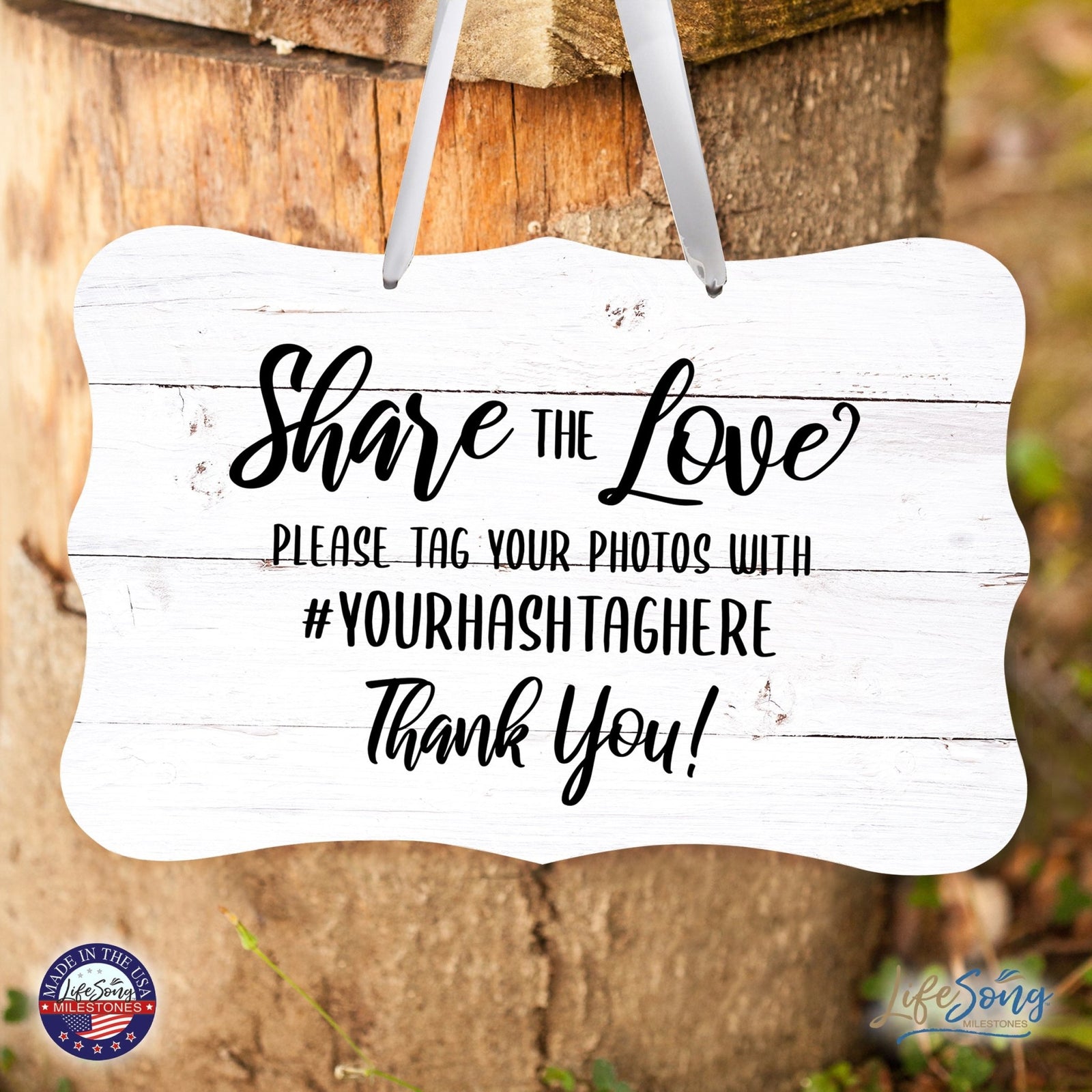 Custom Wedding Wall Hanging Signs For Ceremony And Reception For Couple Share The Love - LifeSong Milestones
