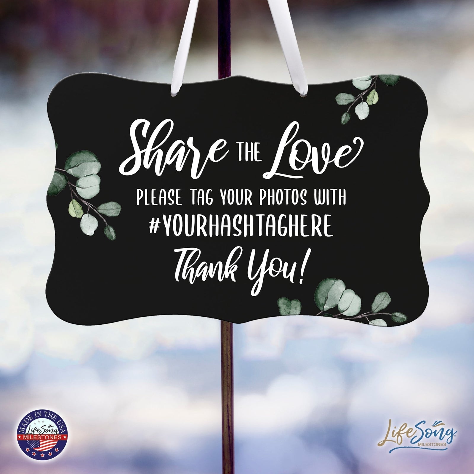 Custom Wedding Wall Hanging Signs For Ceremony And Reception For Couple Share The Love - LifeSong Milestones