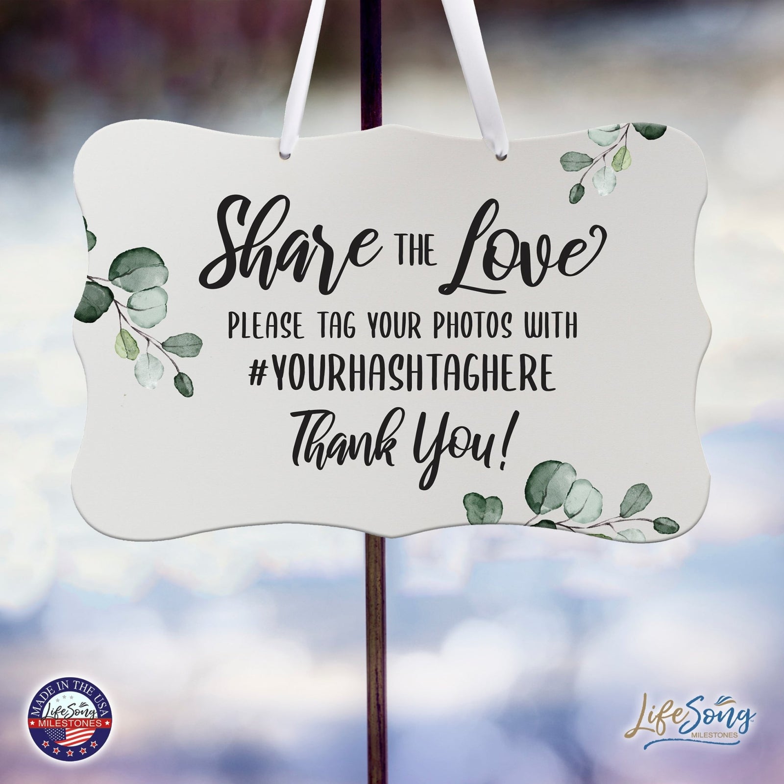 Custom Wedding Wall Hanging Signs For Ceremony And Reception For Couple Share The Love - LifeSong Milestones