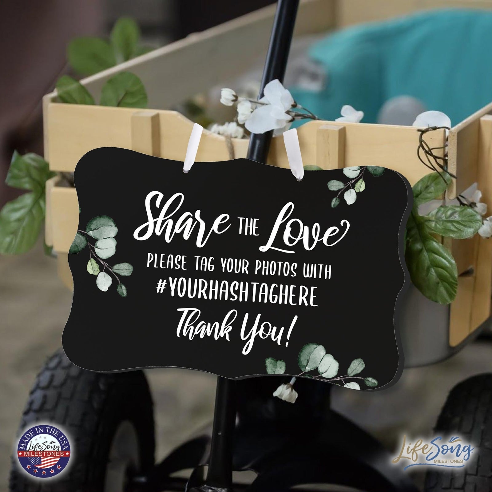Custom Wedding Wall Hanging Signs For Ceremony And Reception For Couple Share The Love - LifeSong Milestones