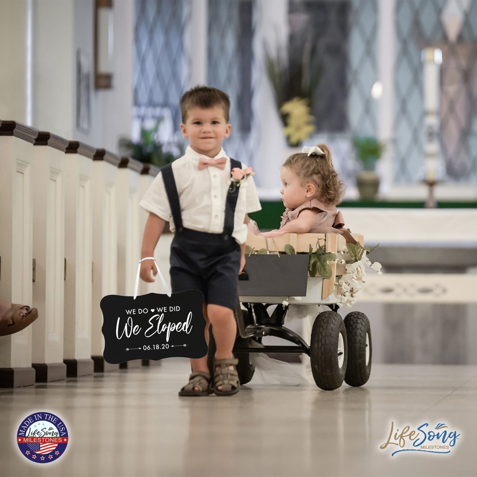 Custom Wedding Wall Hanging Signs For Ceremony And Reception For Couple - We Do, We Did - LifeSong Milestones