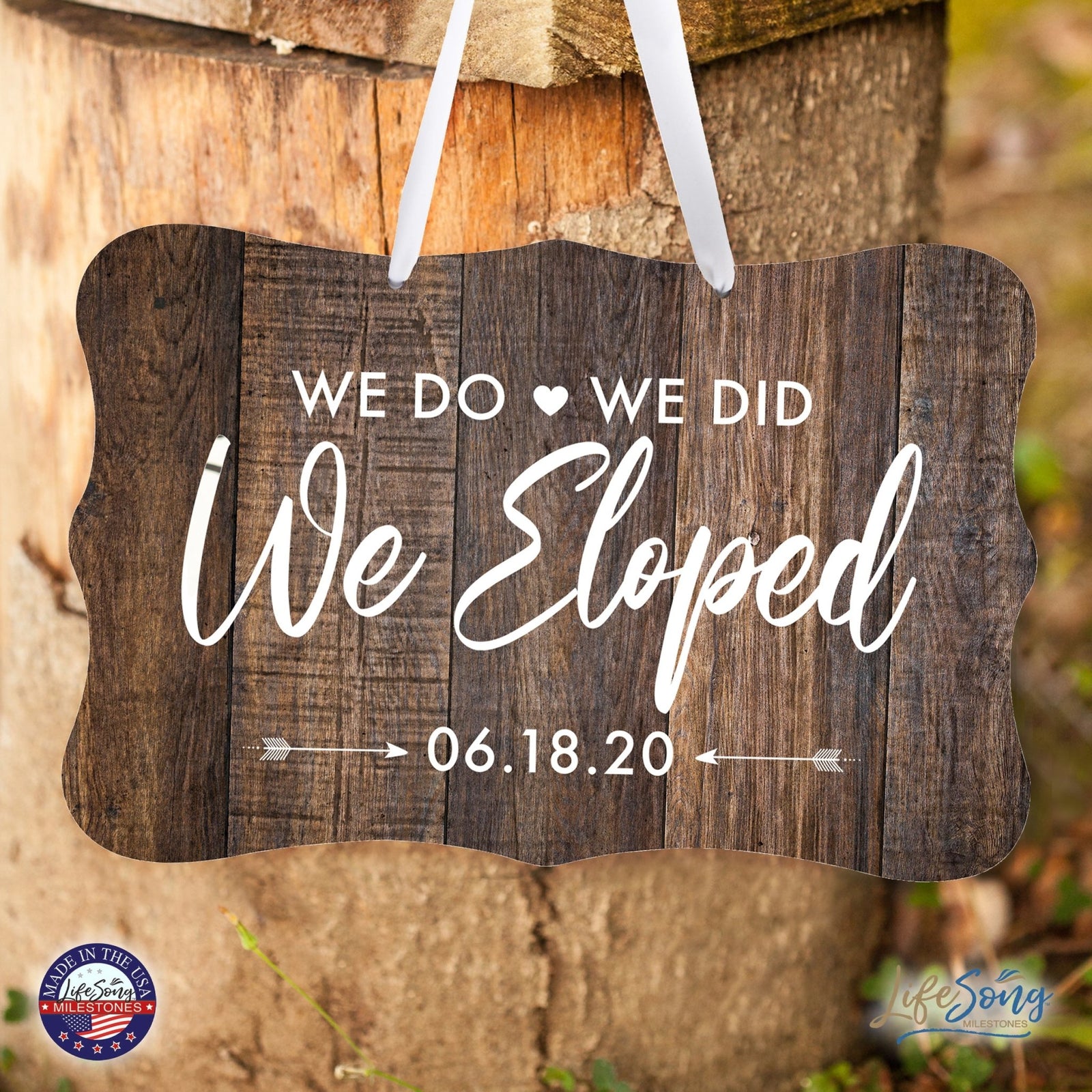 Custom Wedding Wall Hanging Signs For Ceremony And Reception For Couple - We Do, We Did - LifeSong Milestones