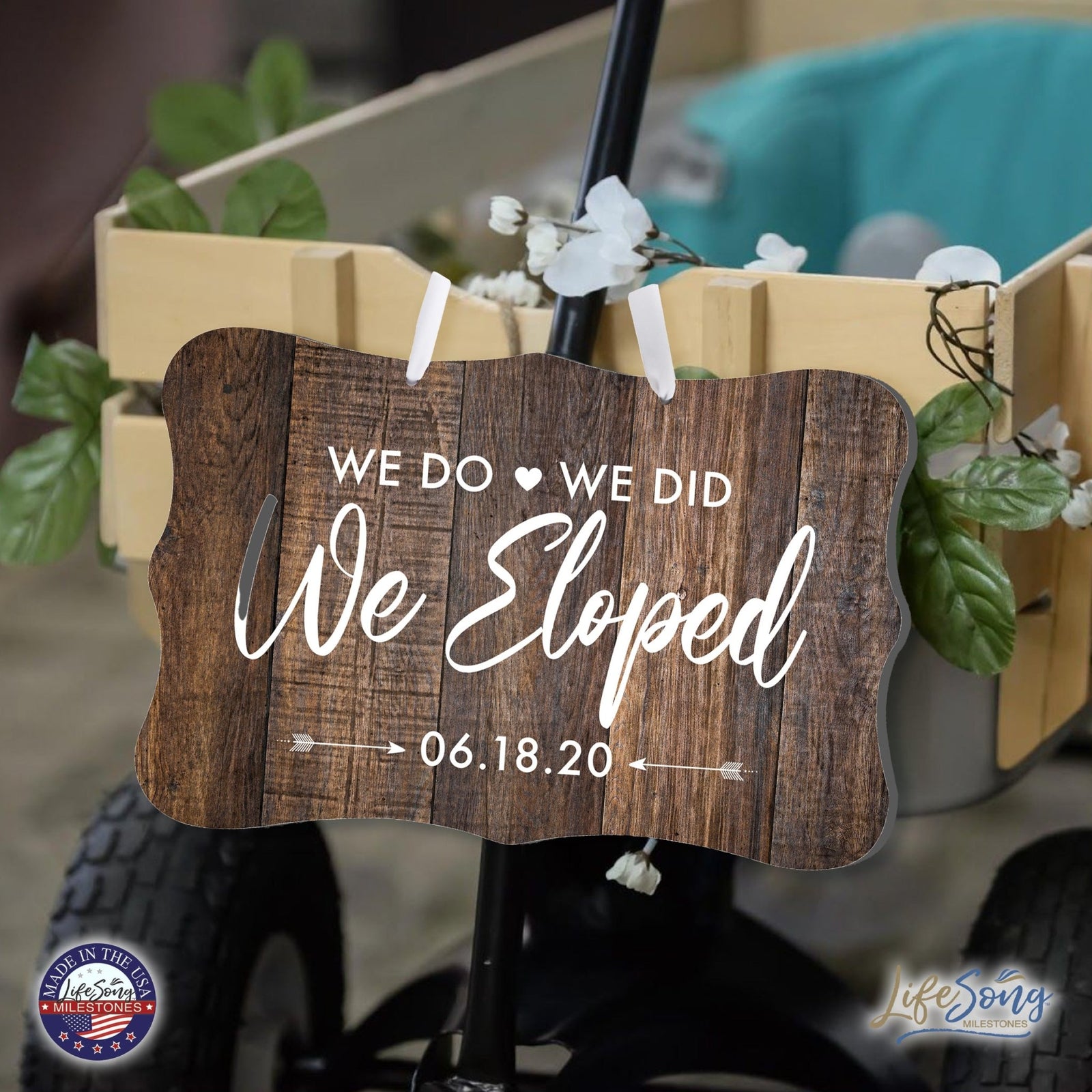 Custom Wedding Wall Hanging Signs For Ceremony And Reception For Couple - We Do, We Did - LifeSong Milestones