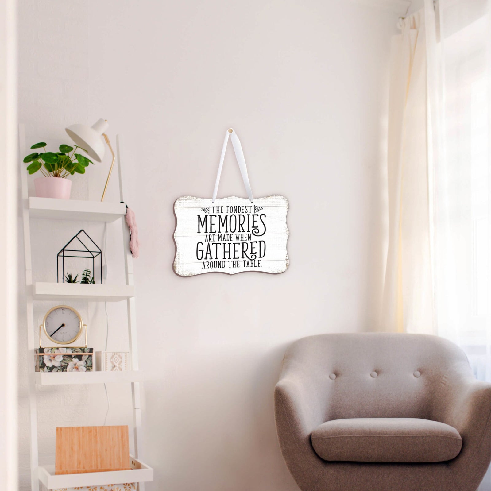 Custom Wood Design Ribbon Wall Signs for The Fondest Memories (Ornament) - LifeSong Milestones