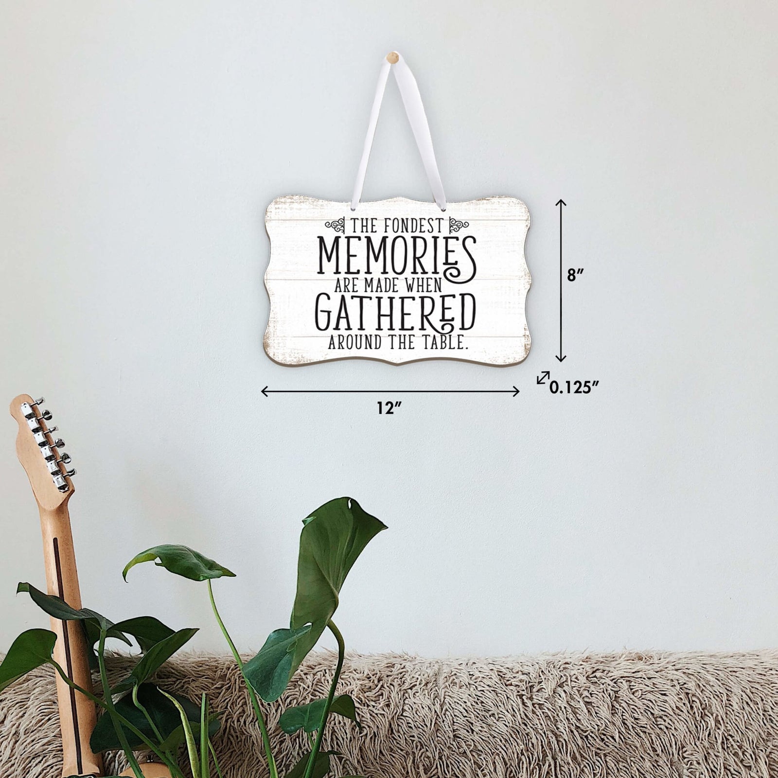 Custom Wood Design Ribbon Wall Signs for The Fondest Memories (Ornament) - LifeSong Milestones