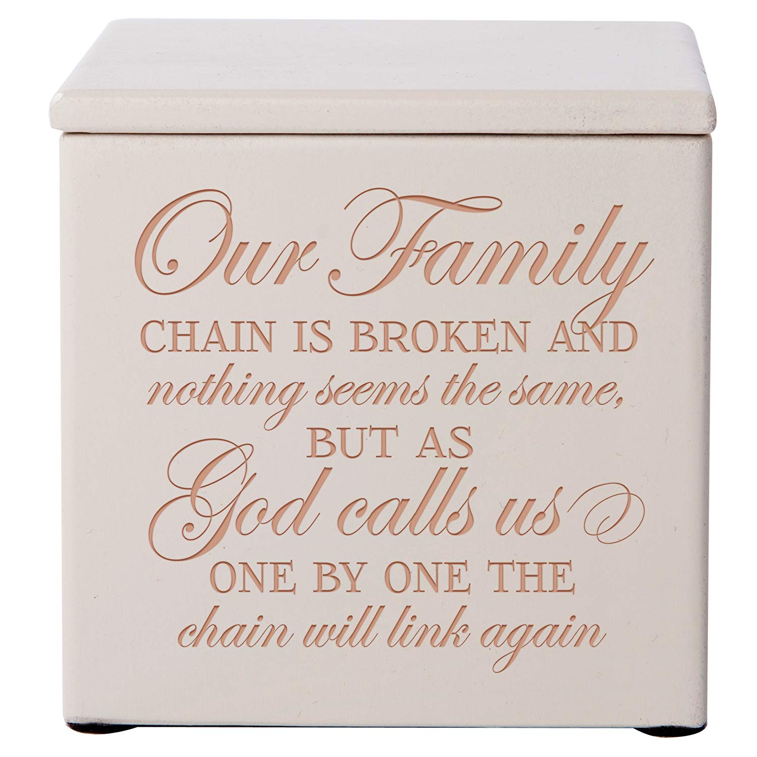 Wooden Memorial Cremation Urn Box of Human Ashes