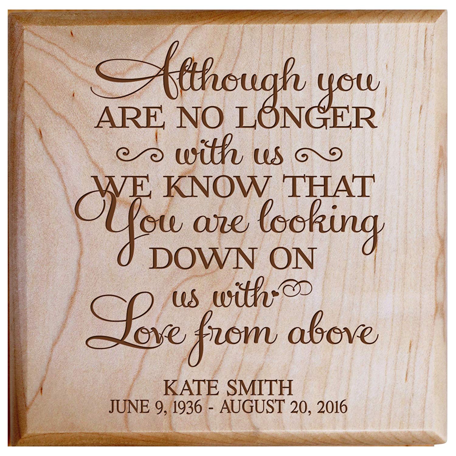 Custom Engraved Funeral Keepsake Urn Box For In Loving Memory