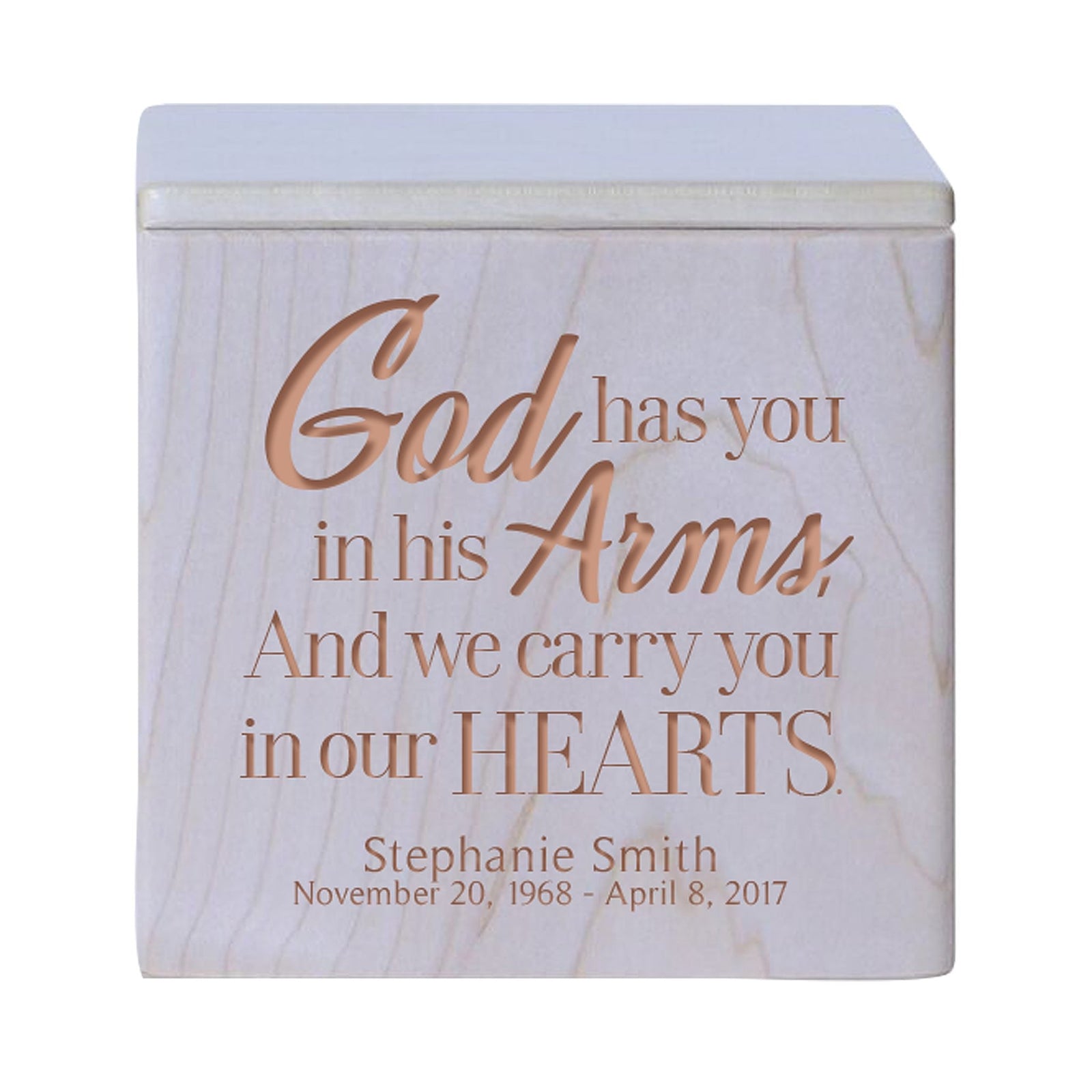 Custom Small Funeral Wooden Cremation Urn Box