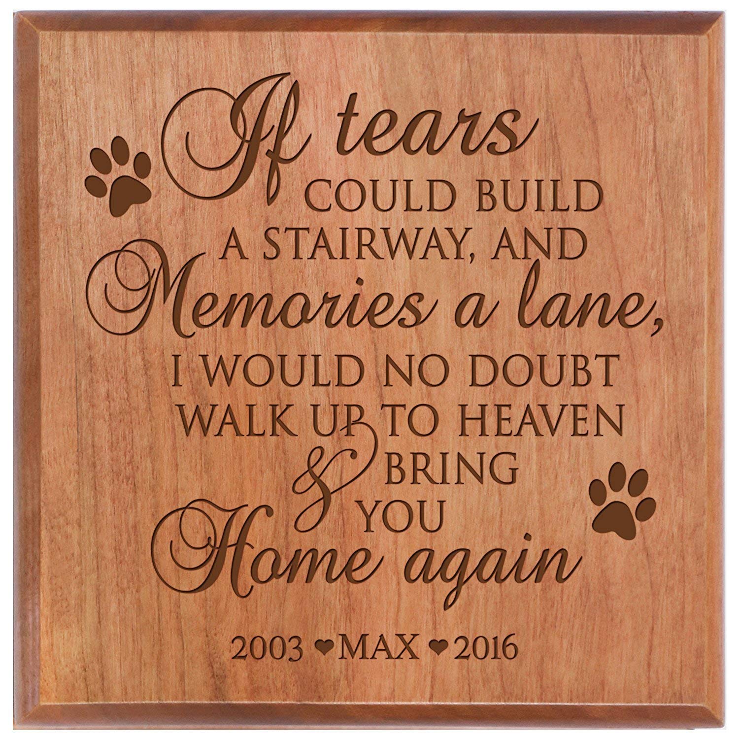 Custom Engraved Handcrafted Pet Cremation Urn Box