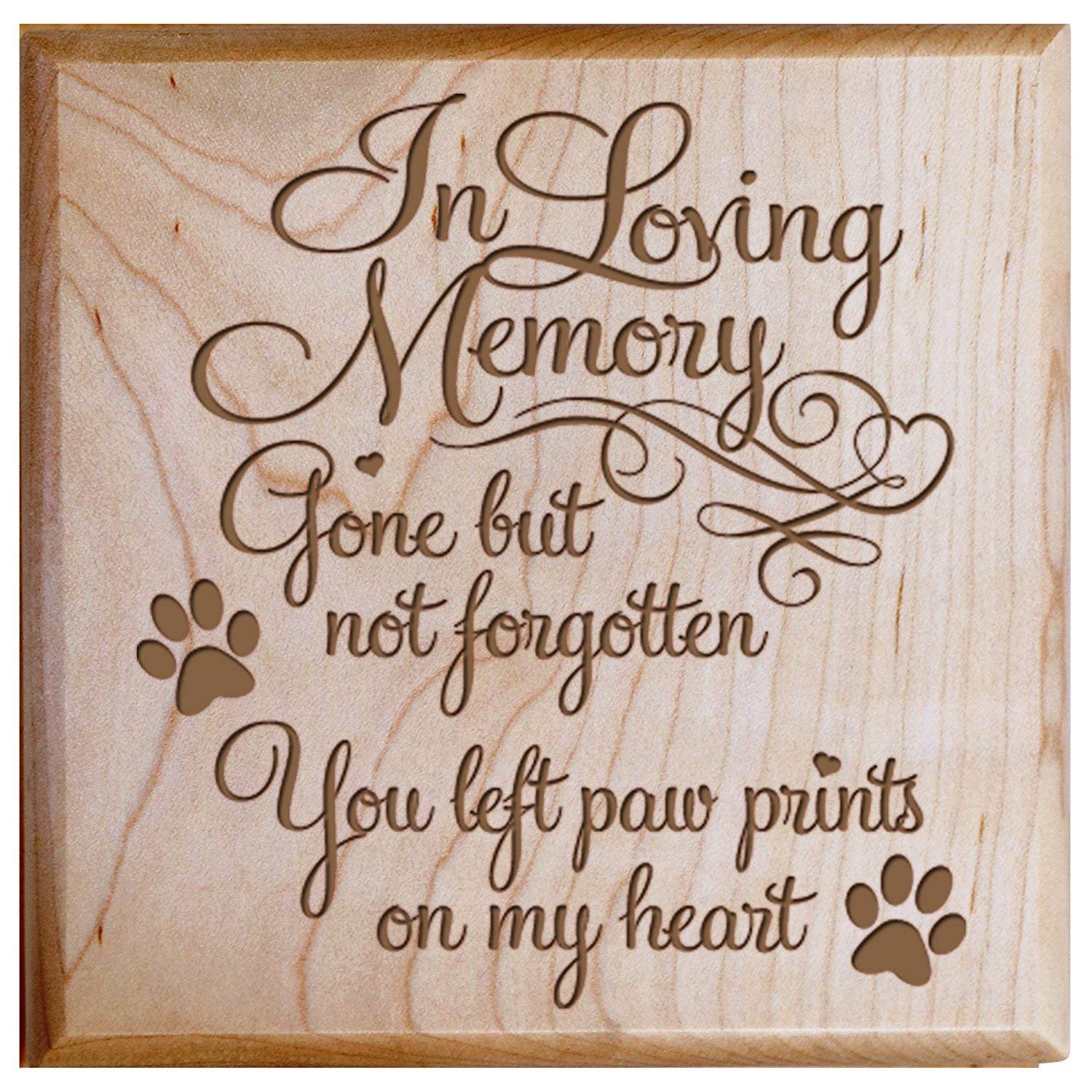 Memorial Cremation Urn Box with Custom Engraving for Beloved Pets
