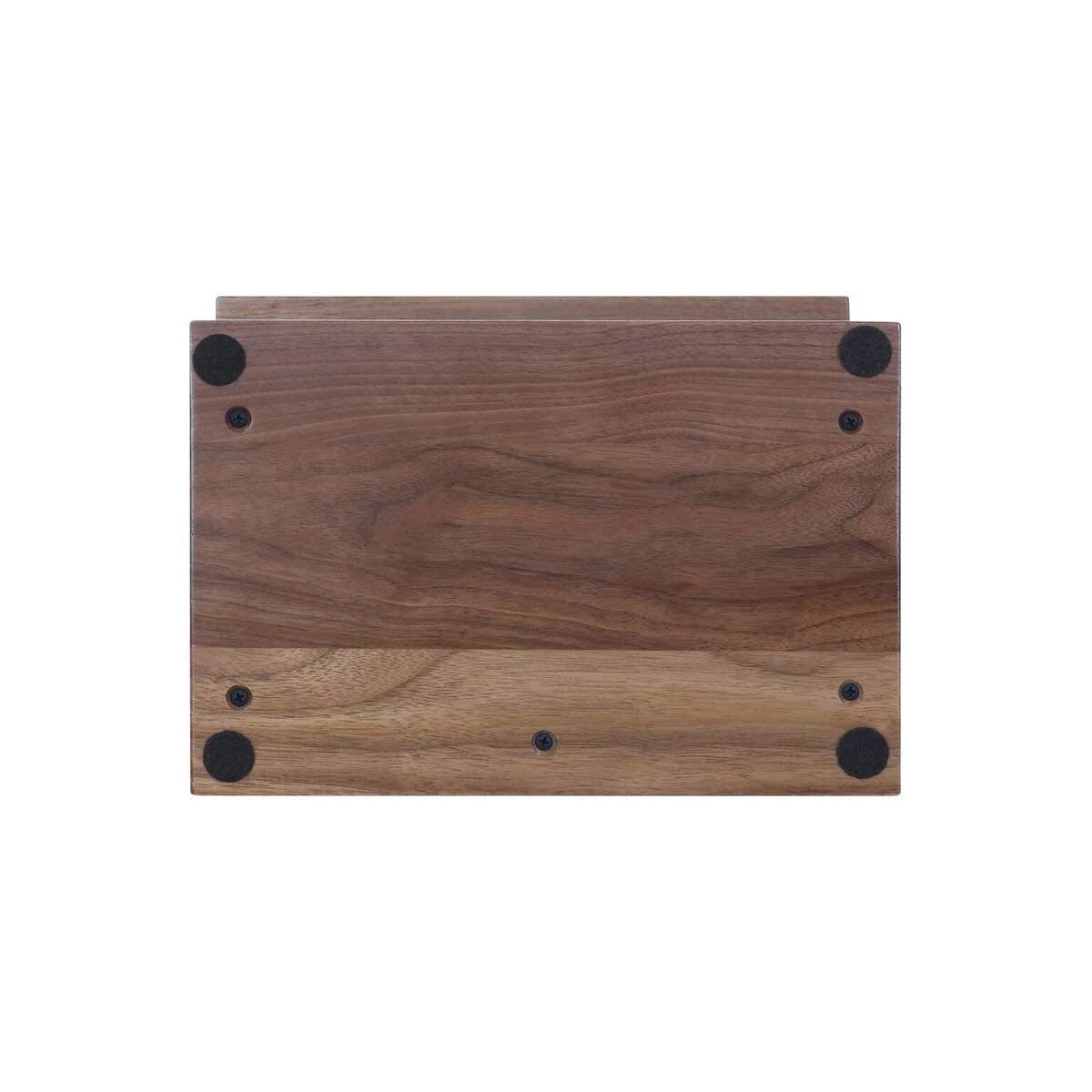 Custom Wooden Cremation Urn with Picture Frame holds 4x5 photo Be Strong And Courageous (Walnut) - LifeSong Milestones