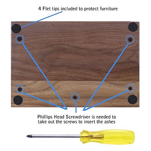 Custom Wooden Cremation Urn with Picture Frame holds 4x5 photo God Saw You Getting Tired (Cherry) - LifeSong Milestones
