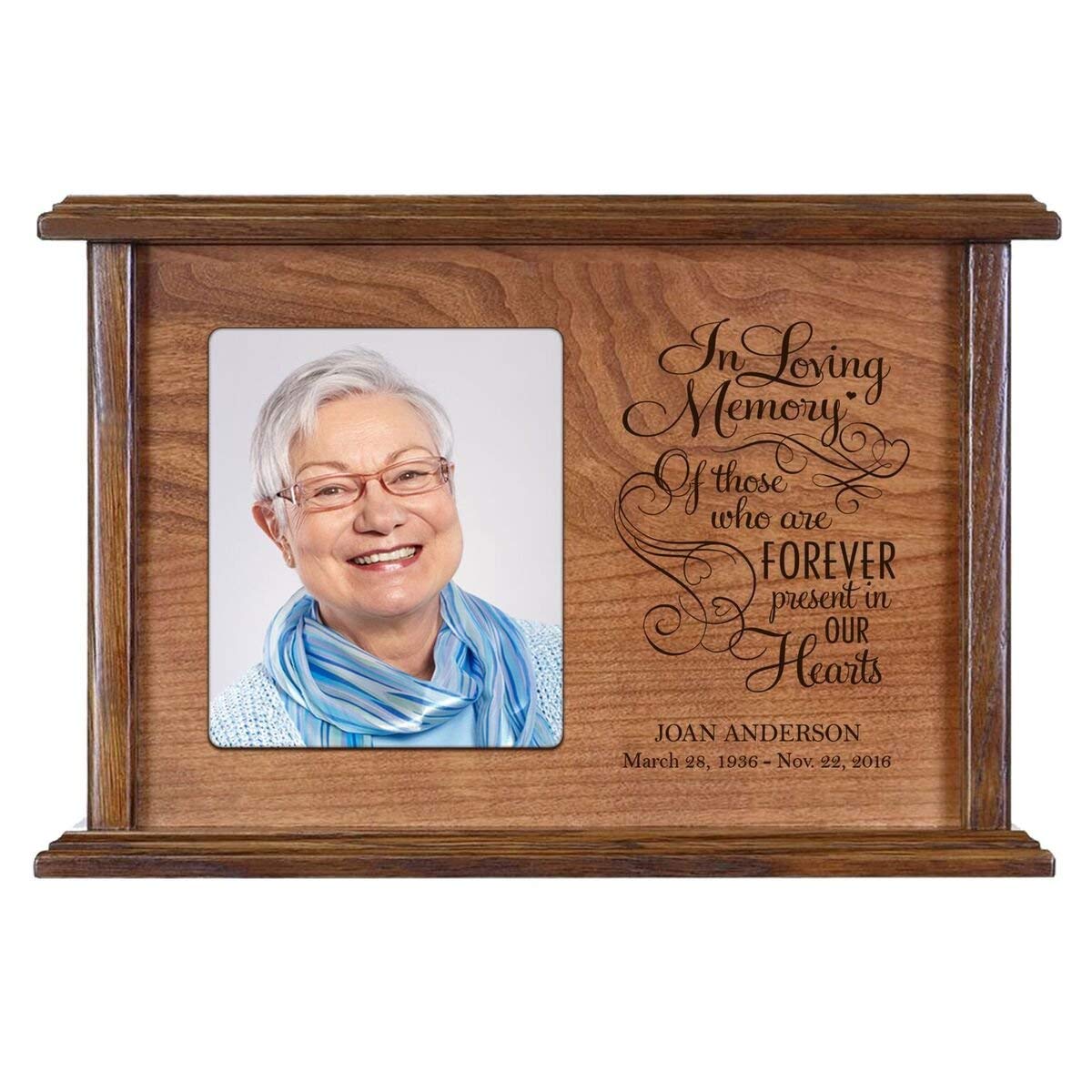 Memorial Engraved Custom Photo Urn for Human Ashes