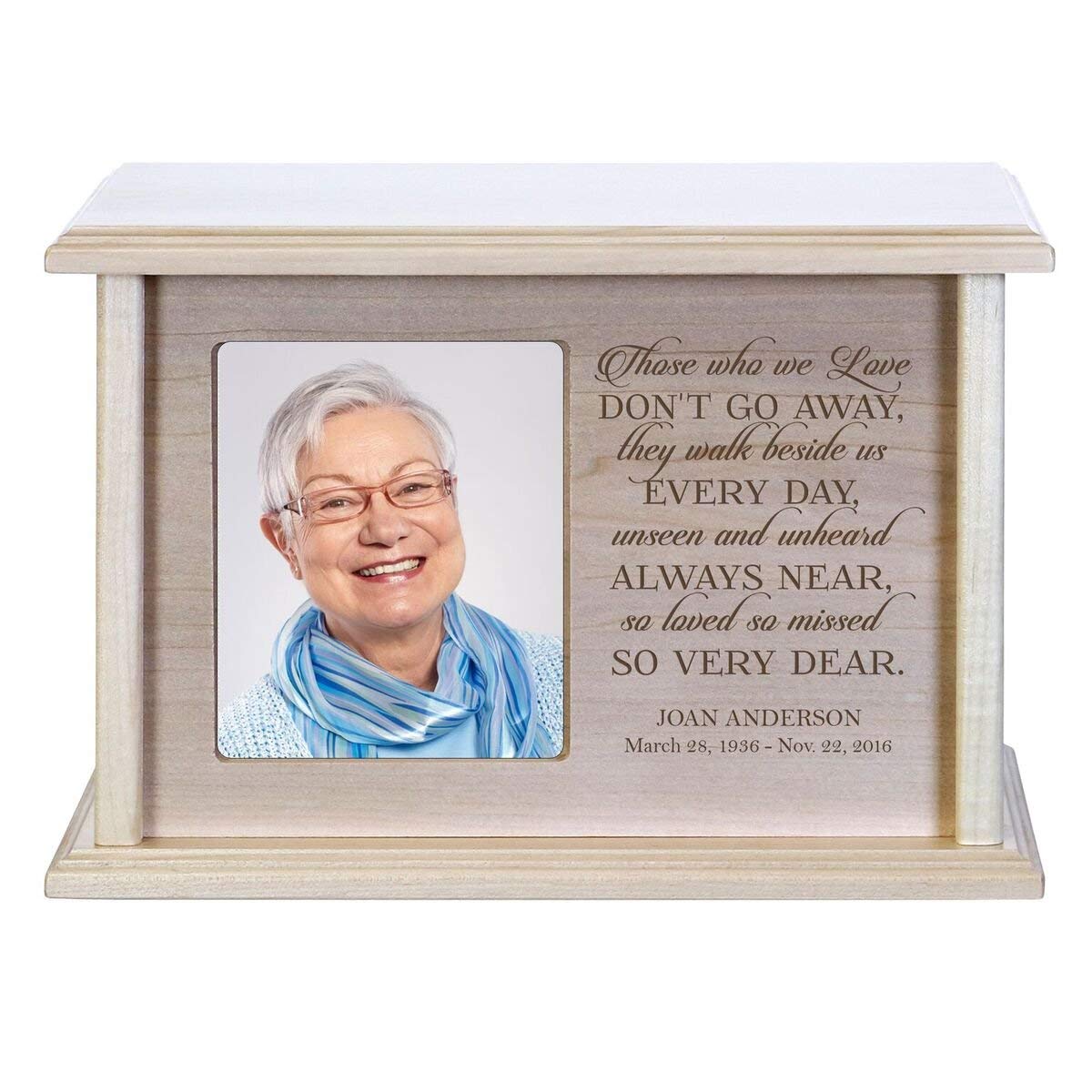 Memorial Engraved Custom Photo Urn for Human Ashes