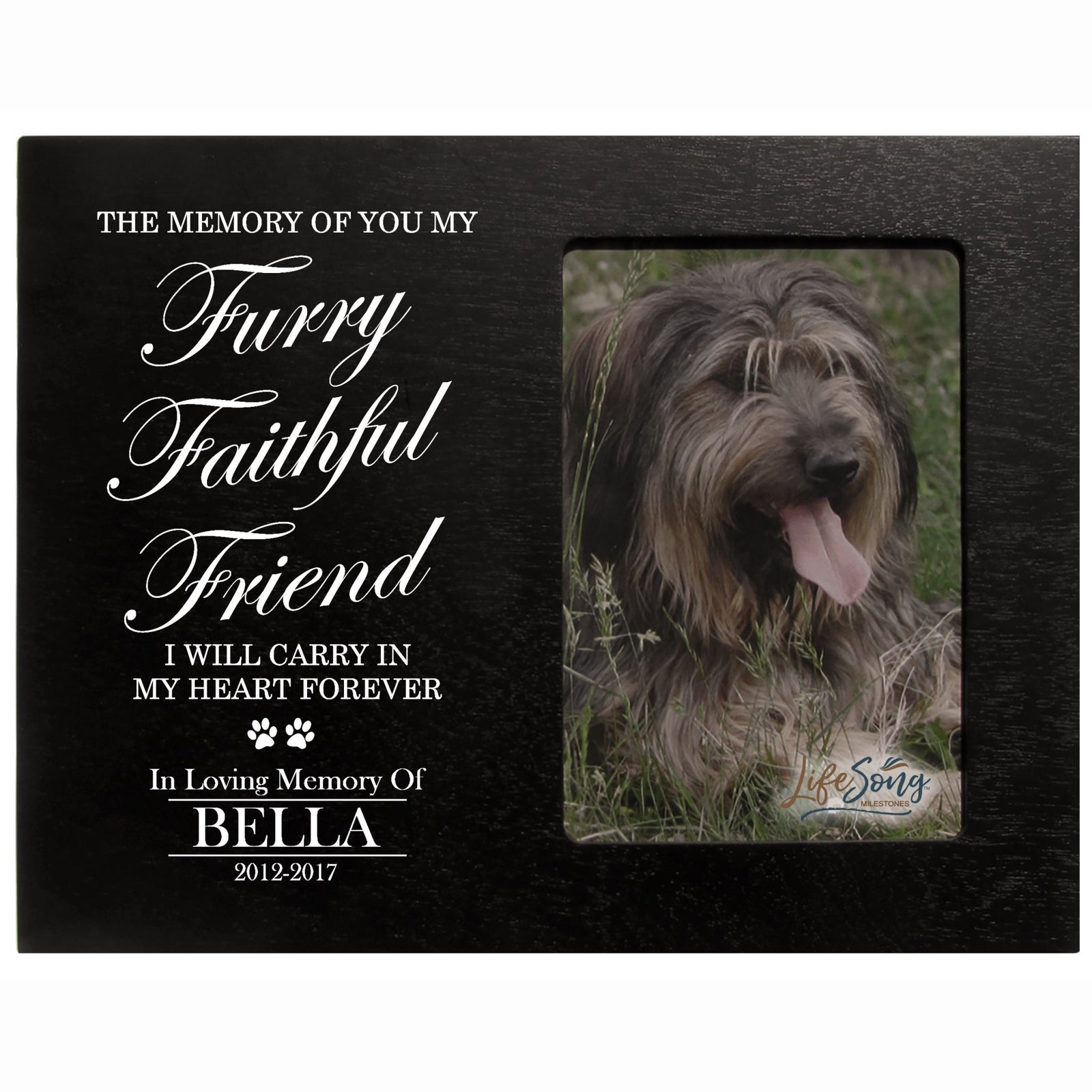 Custom Wooden Memorial 8x10 Picture Frame for Pet Dogs holds 4x6 photo The Memory Of You - LifeSong Milestones