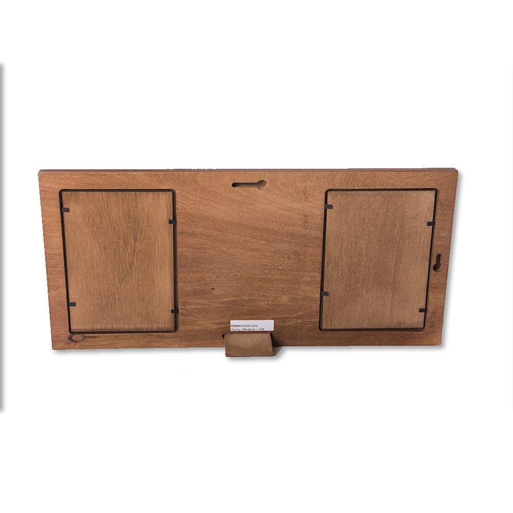 Custom Wooden Memorial Double Picture Frame holds 2-4x6 photo - The Broken Chain - LifeSong Milestones