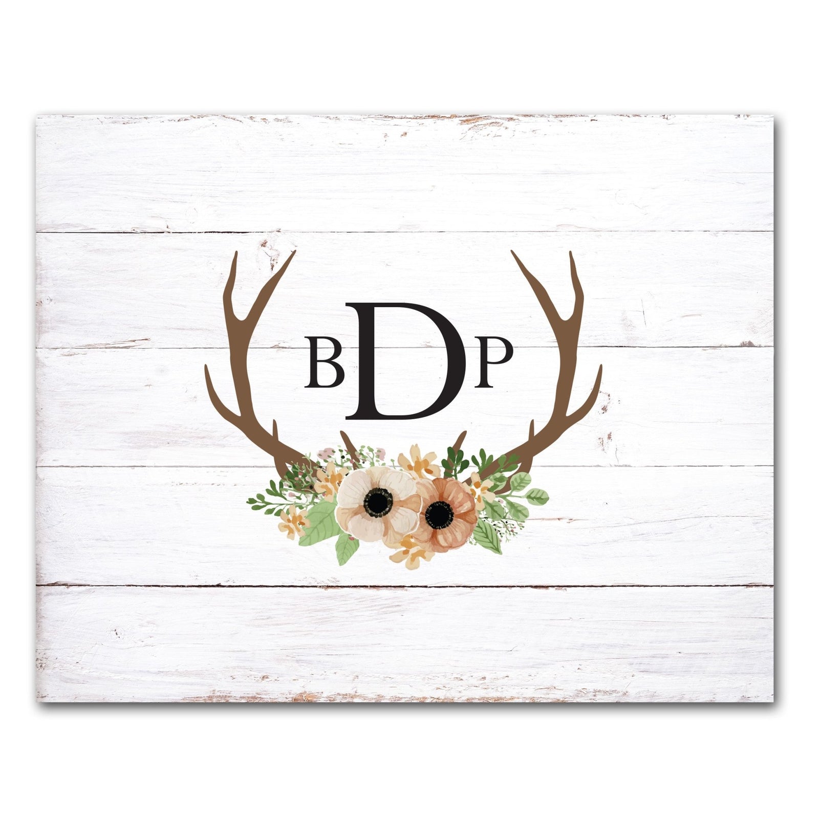 Custom Wooden Wedding Guestbook Sign 23” x 29” - BDP (Flower) - LifeSong Milestones