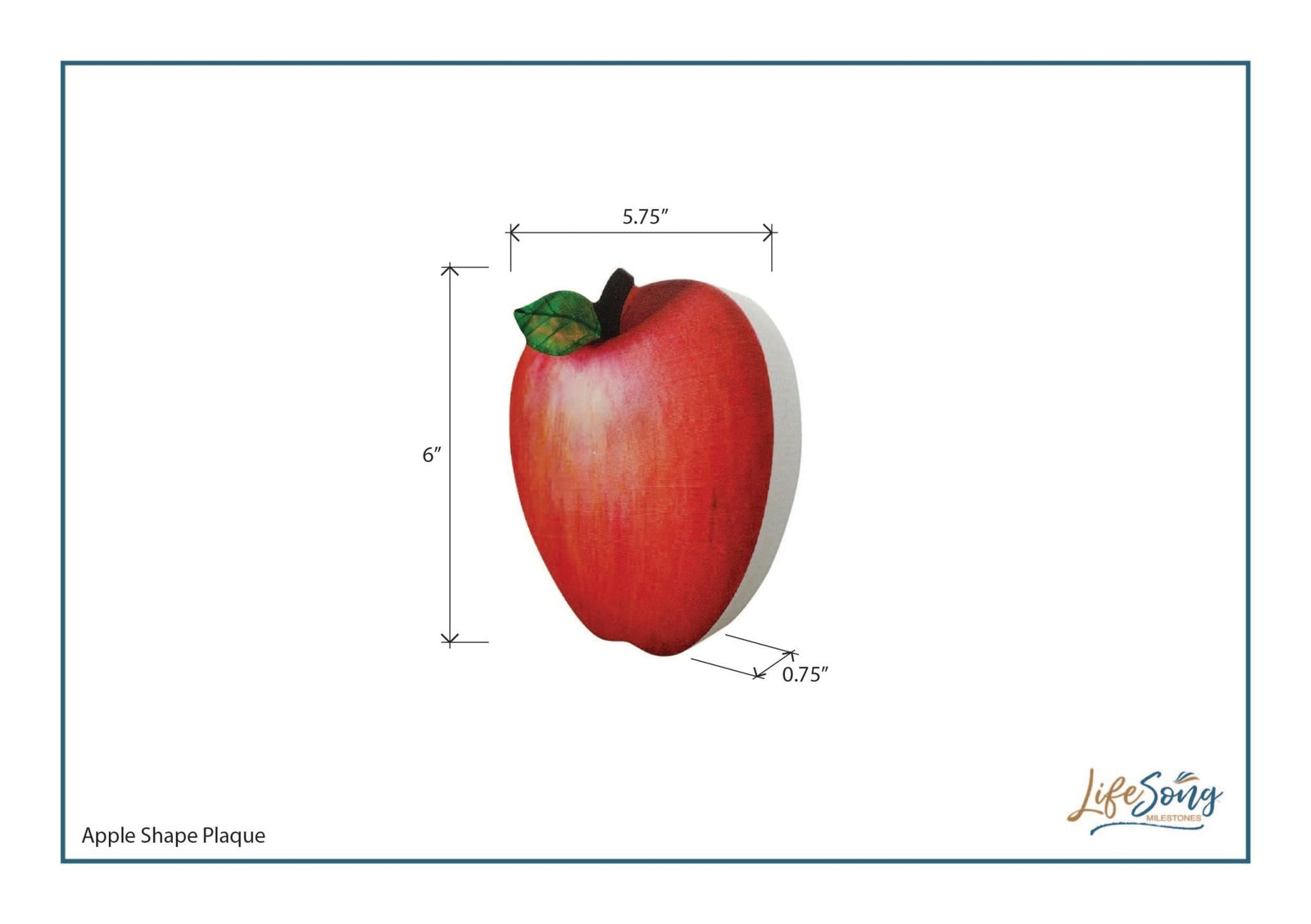 Customized Apple Shape Plaque for Teachers 6” x 5.75” It Takes A Big Heart - LifeSong Milestones