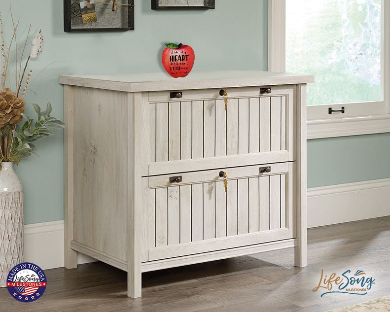 Customized Apple Shape Plaque for Teachers 6” x 5.75” It Takes A Big Heart - LifeSong Milestones