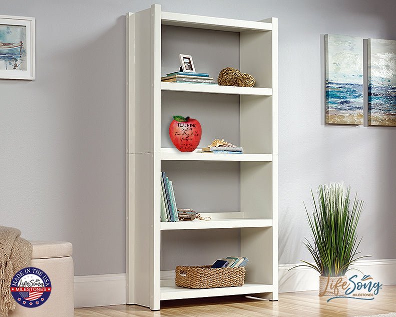 Customized Apple Shape Plaque for Teachers 6” x 5.75” It Takes A Big Heart - LifeSong Milestones