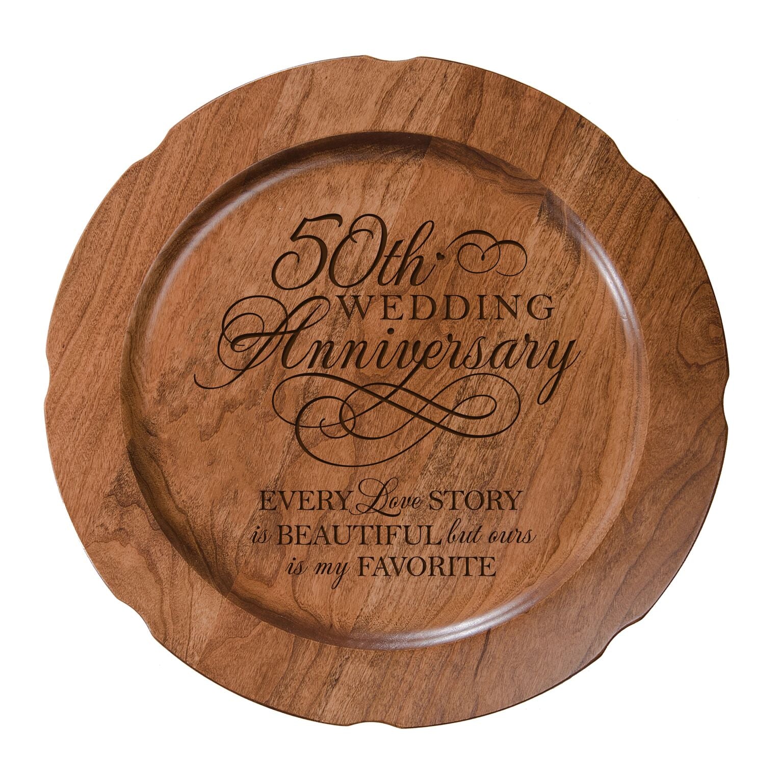 Decorative 50th Wedding Anniversary Plate - Gift for Mr and Mrs - LifeSong Milestones