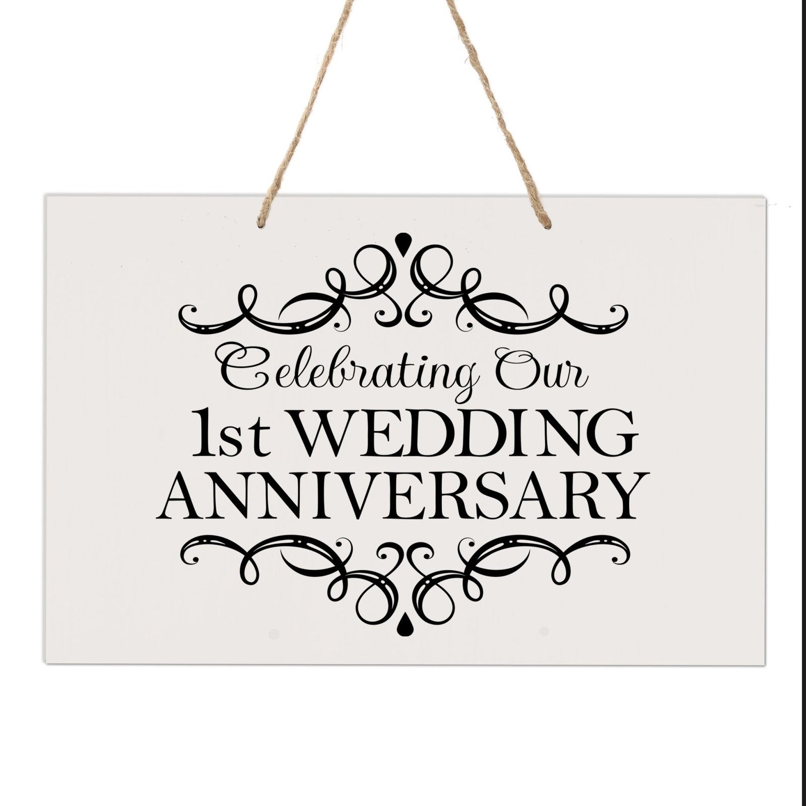 LifeSong Milestones Anniversary Rope Sign Home Decor for Couples