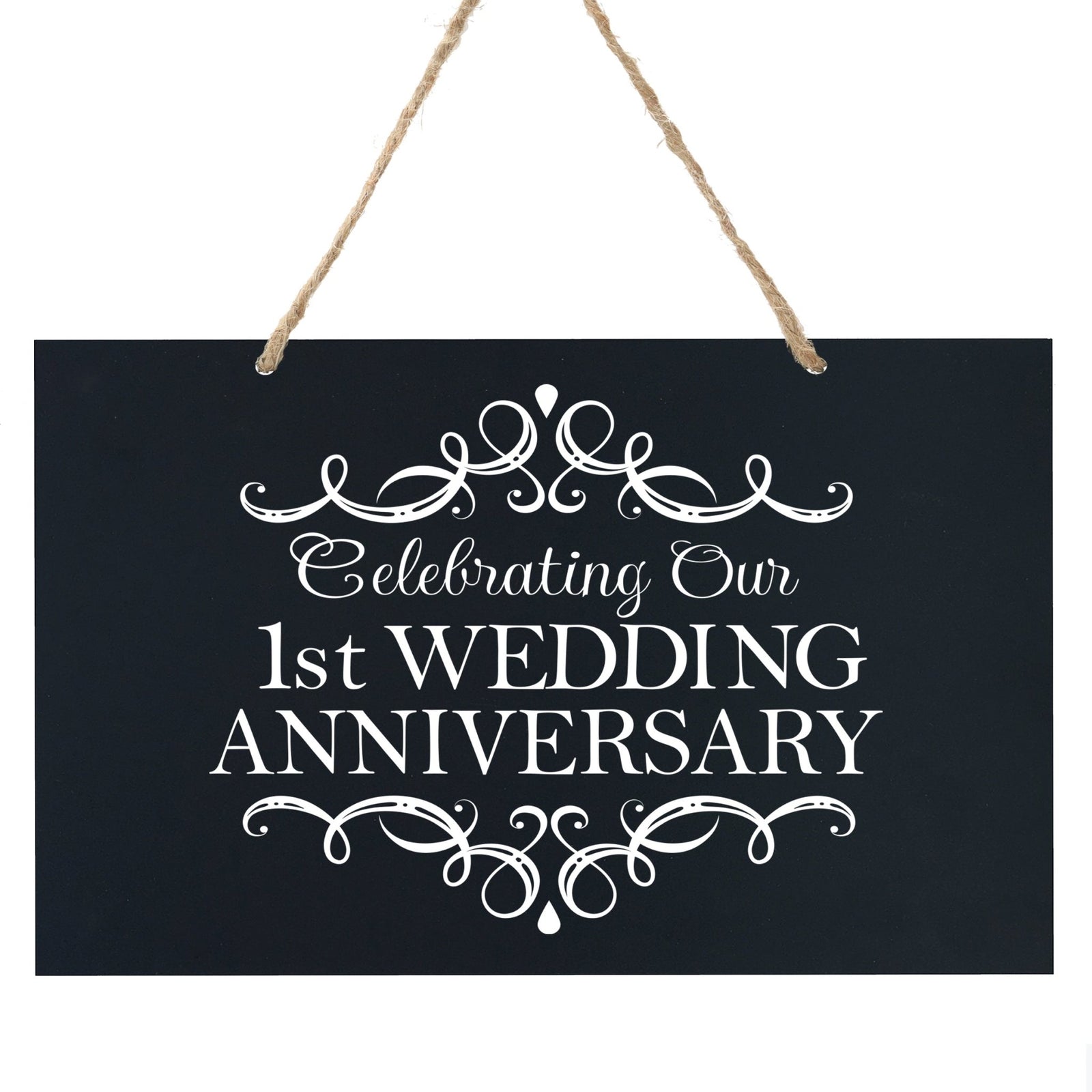 LifeSong Milestones Anniversary Rope Sign Home Decor for Couples