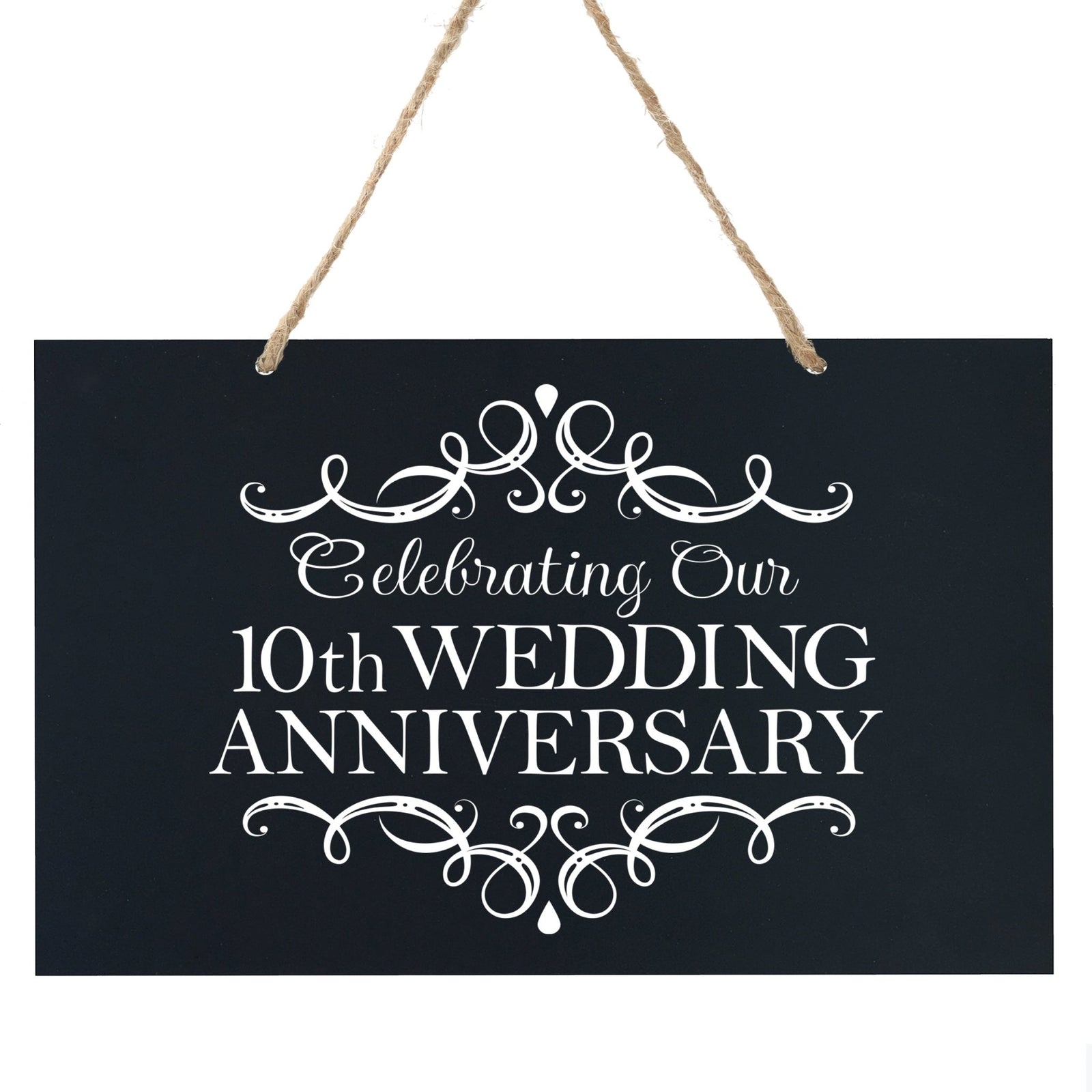 LifeSong Milestones Anniversary Rope Sign Home Decor for Couples