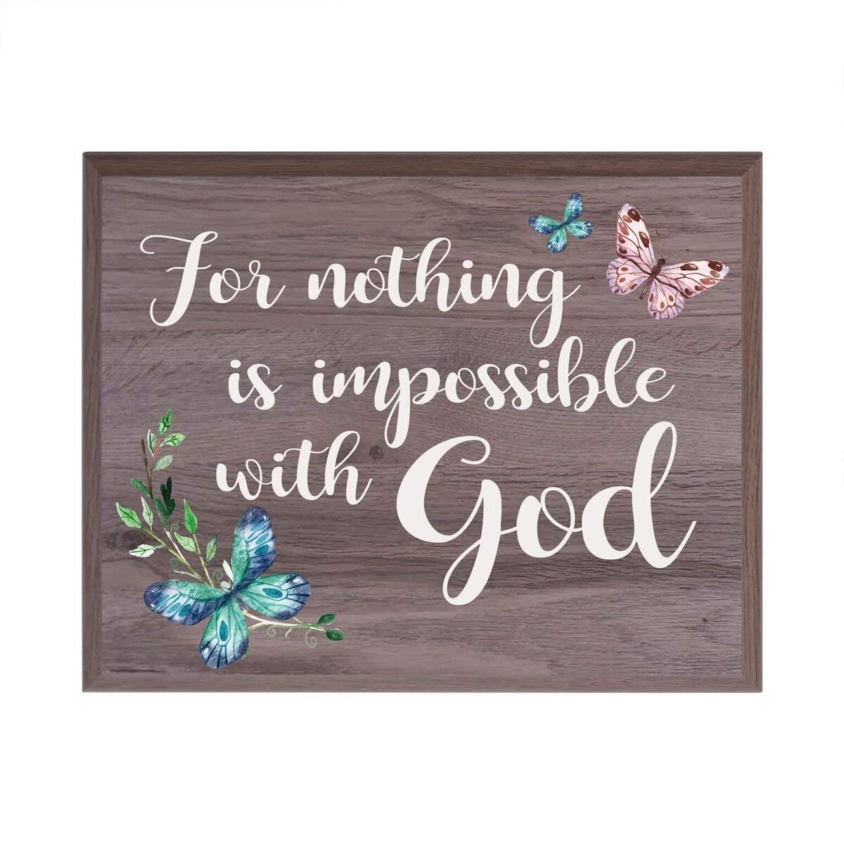 Digitally Printed Inspirational Wall Plaque - For Nothing Is Impossible - LifeSong Milestones